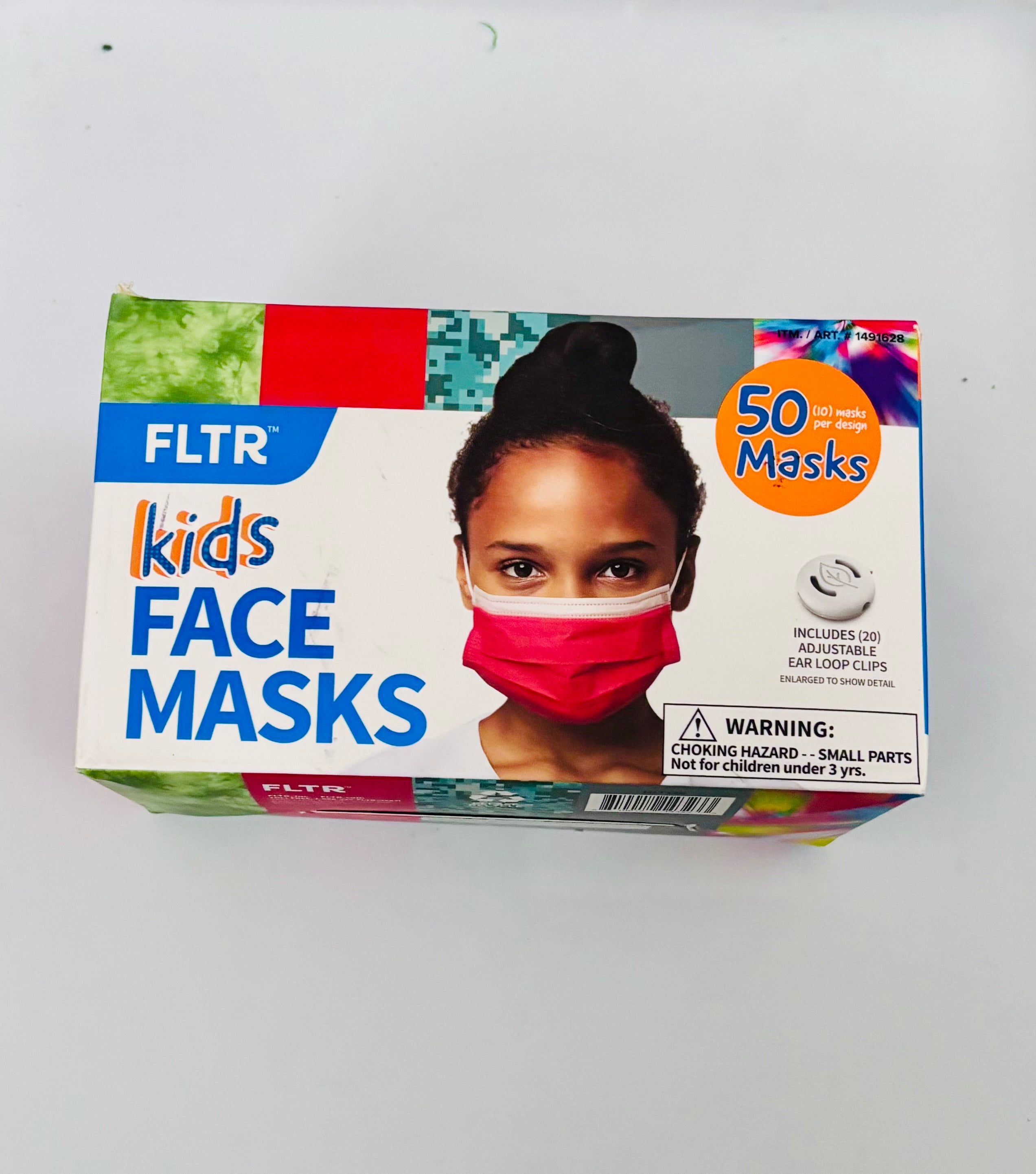 Children Face Masks 50 Pack Disposable Kids Protective Masks Adjustable Ear Loop