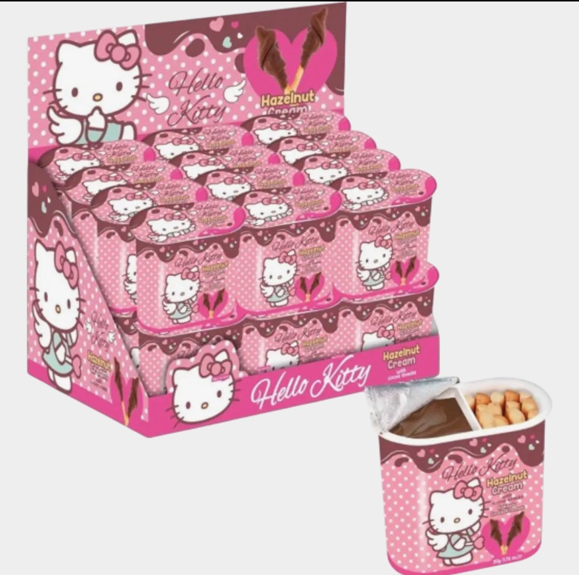 Hello Kitty Hazelnut Cream Snack Dip with Breadsticks