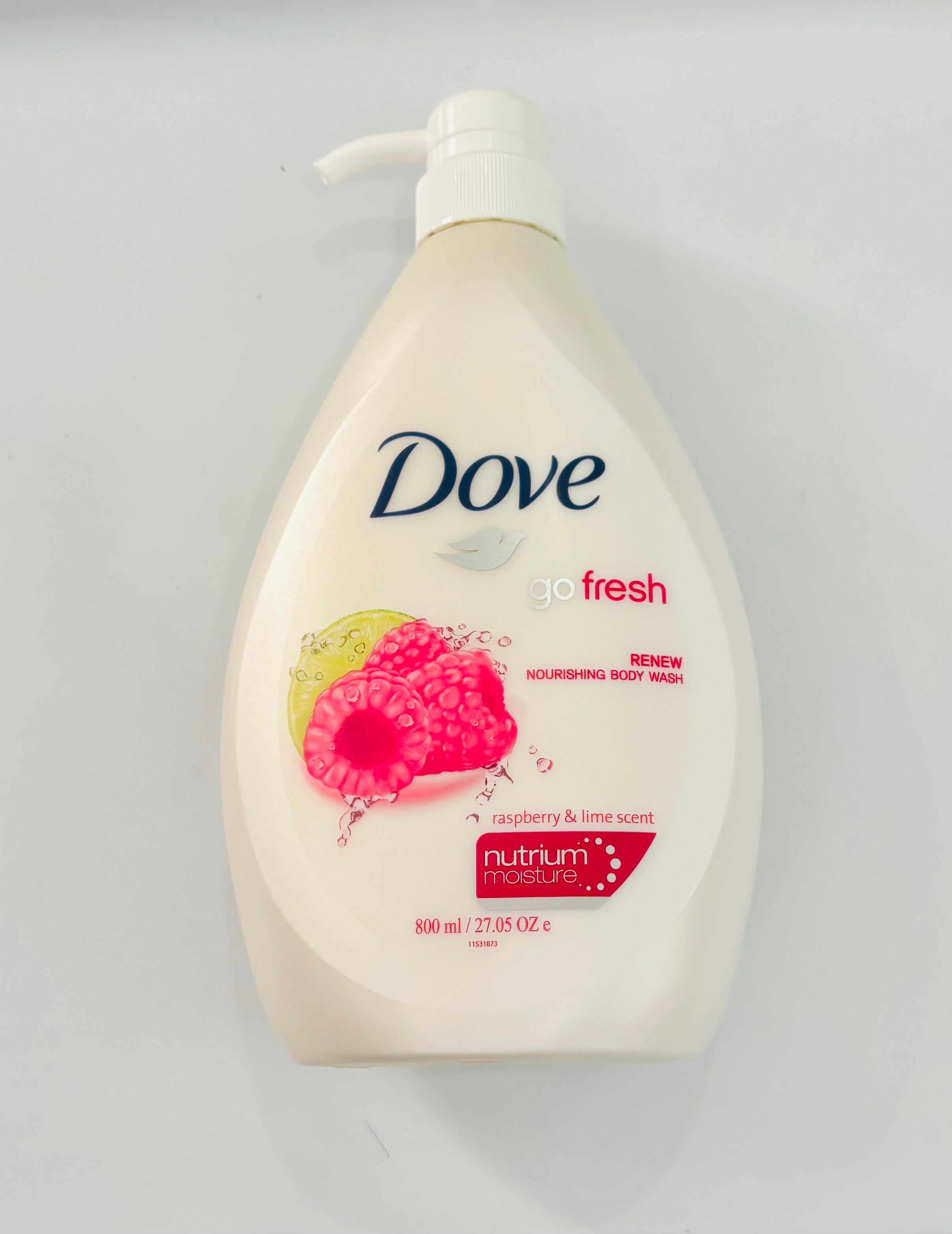 Dove Go Fresh Renew Body Wash 800ml – Raspberry & Lime Nourishing Shower Gel with NutriumMoisture