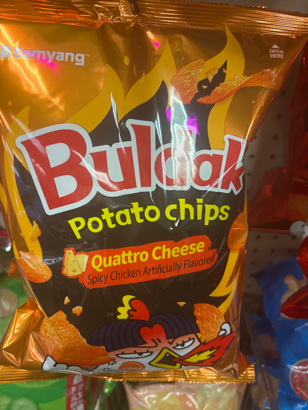 Samyang Buldak Quattro Cheese Potato Chips – Korean Spicy Chips