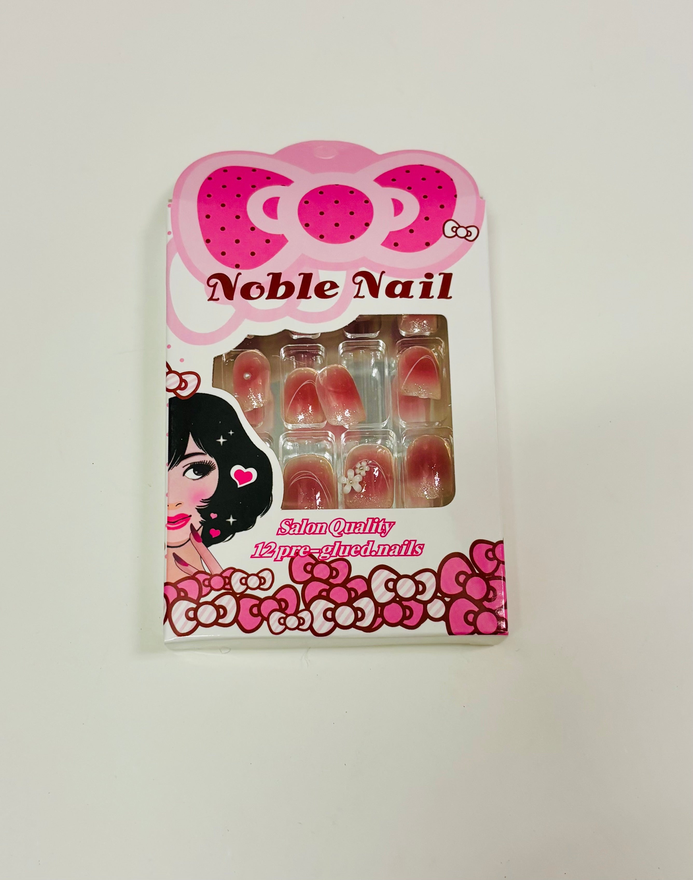 Press-On Nails Set – Salon Style Pre-Glued Artificial Nails (12 pcs)