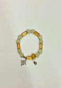 Crystal Beaded Bracelet with Star Charm – Elastic Fashion Bracelet for Women