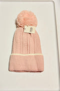 Winter Knit Beanie Hat with Pom Pom – Soft Warm Stretch Winter Hat