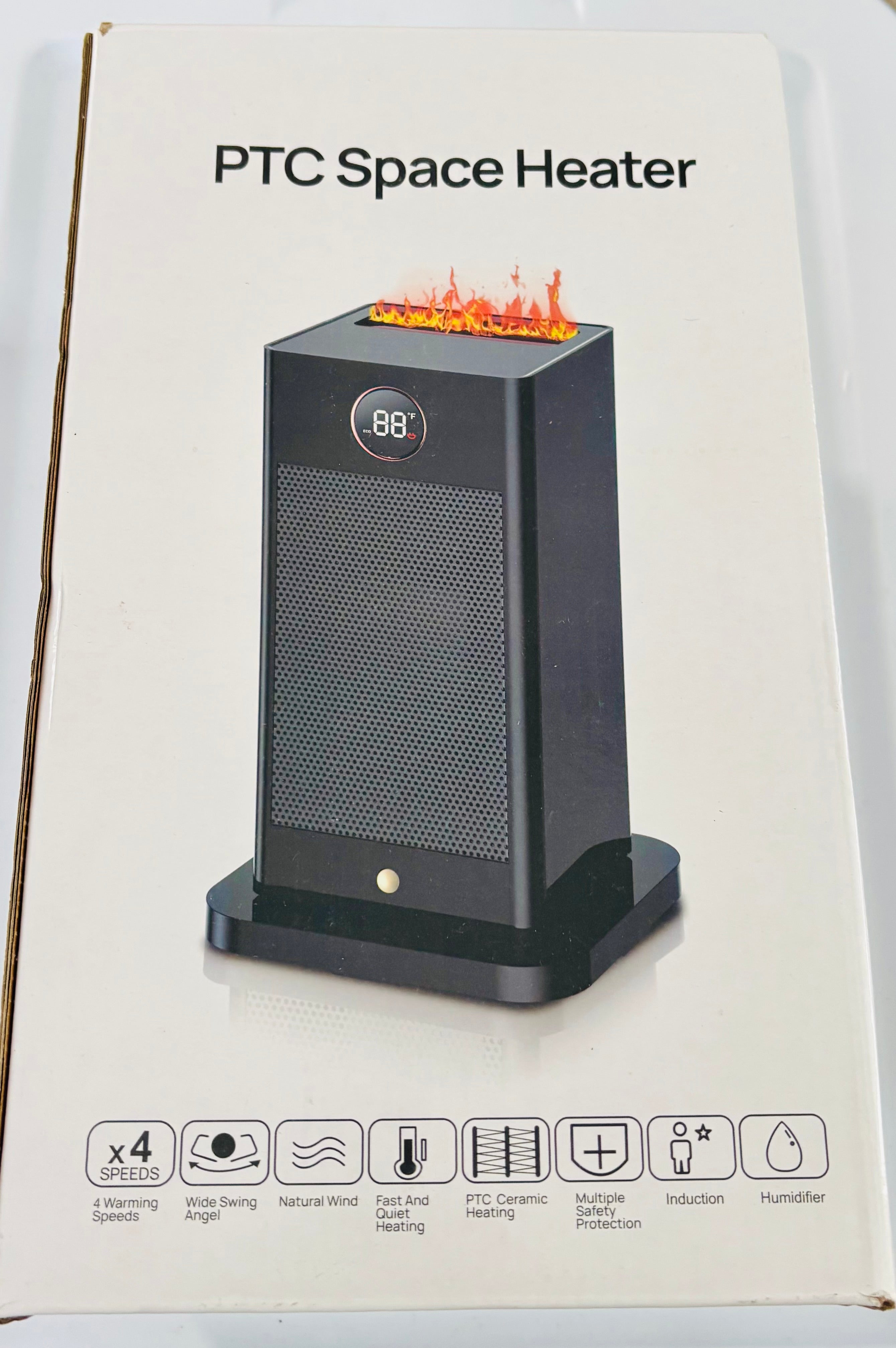 Portable Space Heater Ceramic – Fast Heating Desk Heater for Home & Dorm