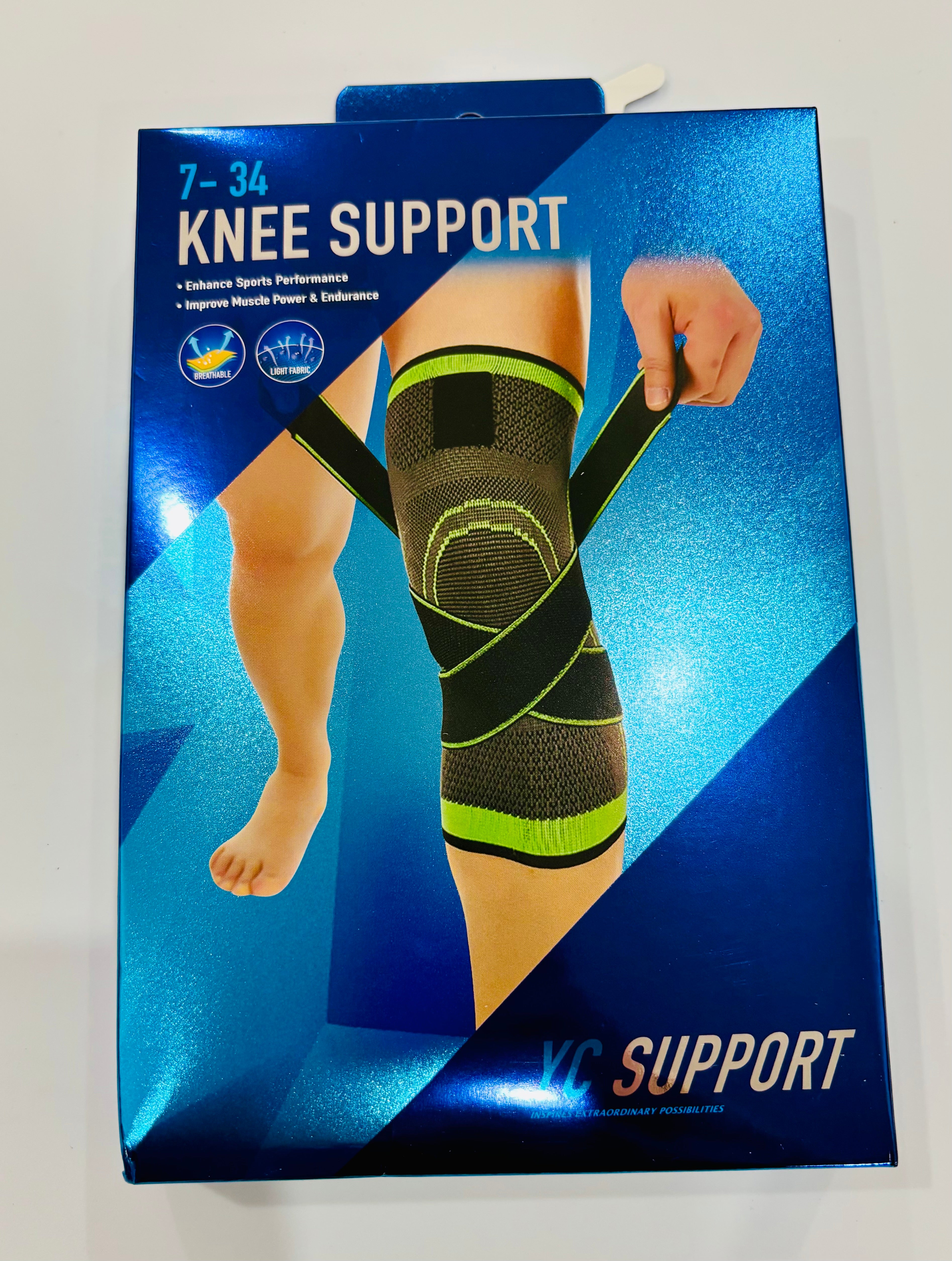 Knee Support Compression Brace with Adjustable Straps – Breathable Sports Knee Sleeve for Workout & Daily Use