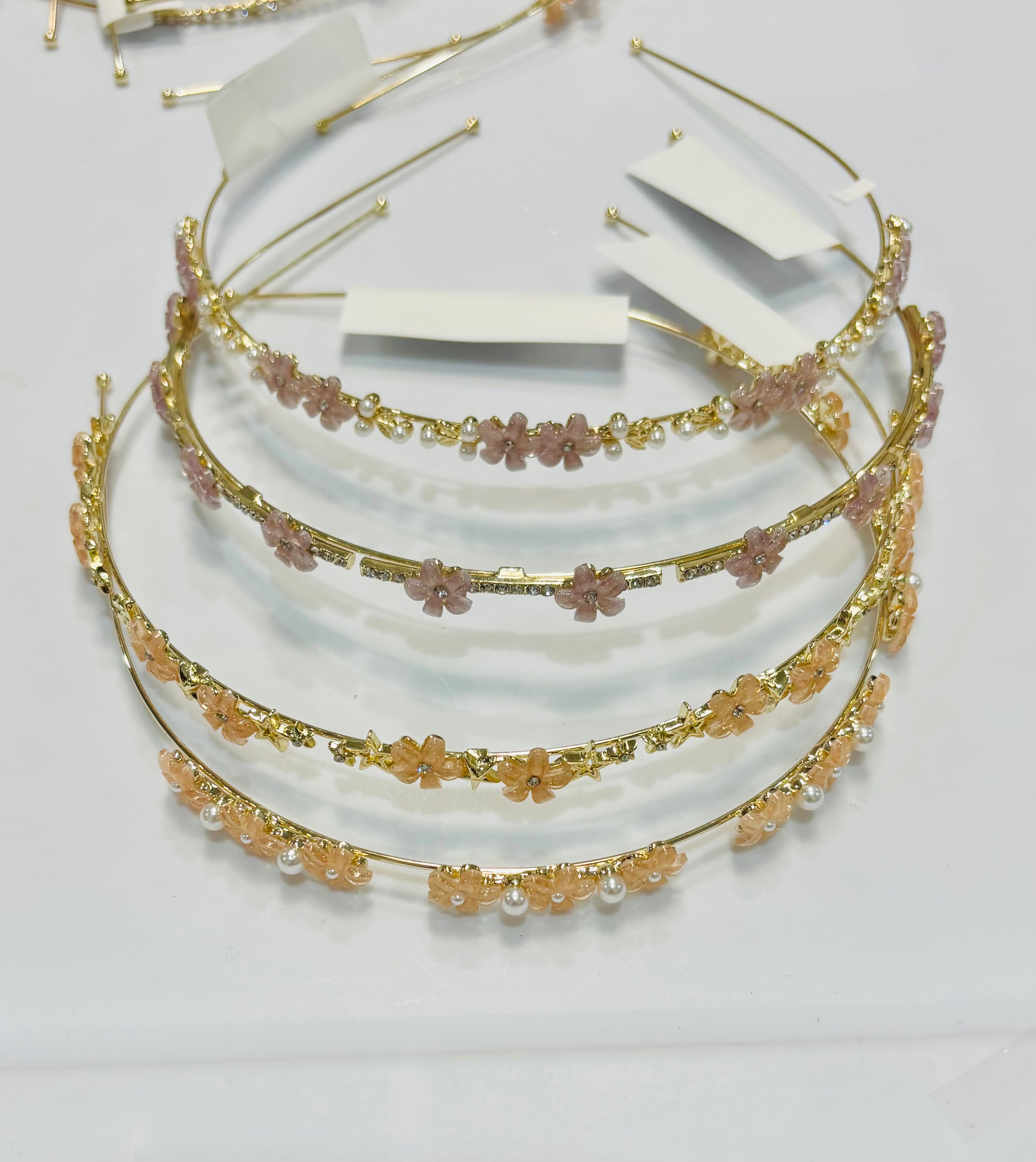 Floral Pearl Headband – Elegant Thin Hair Band for Women