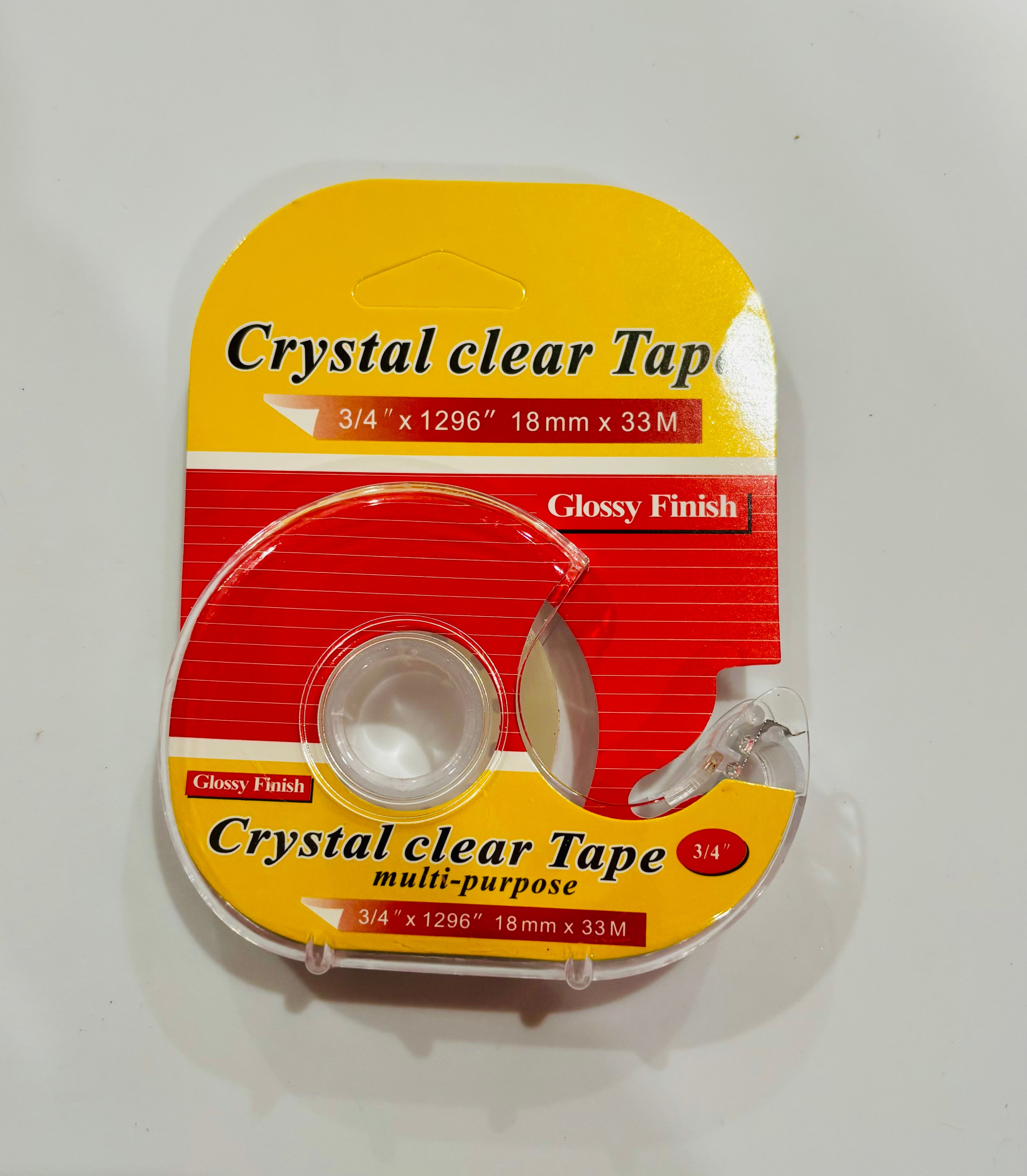 Crystal Clear Tape 3/4” x 33M – Multi-Purpose Glossy Transparent Office & Home Tape