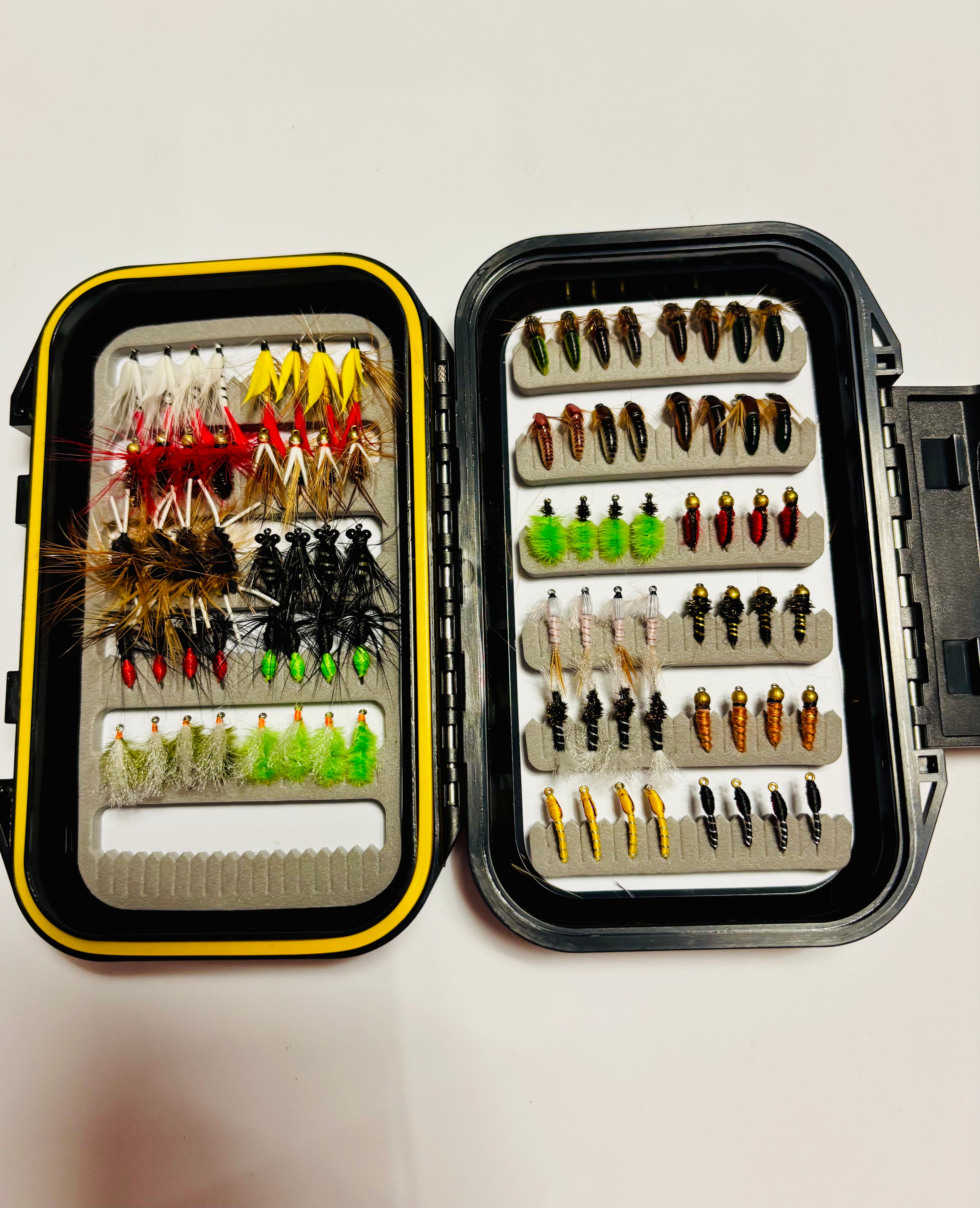 Fly Fishing Flies Kit – Assorted Artificial Bait Set with Storage Case