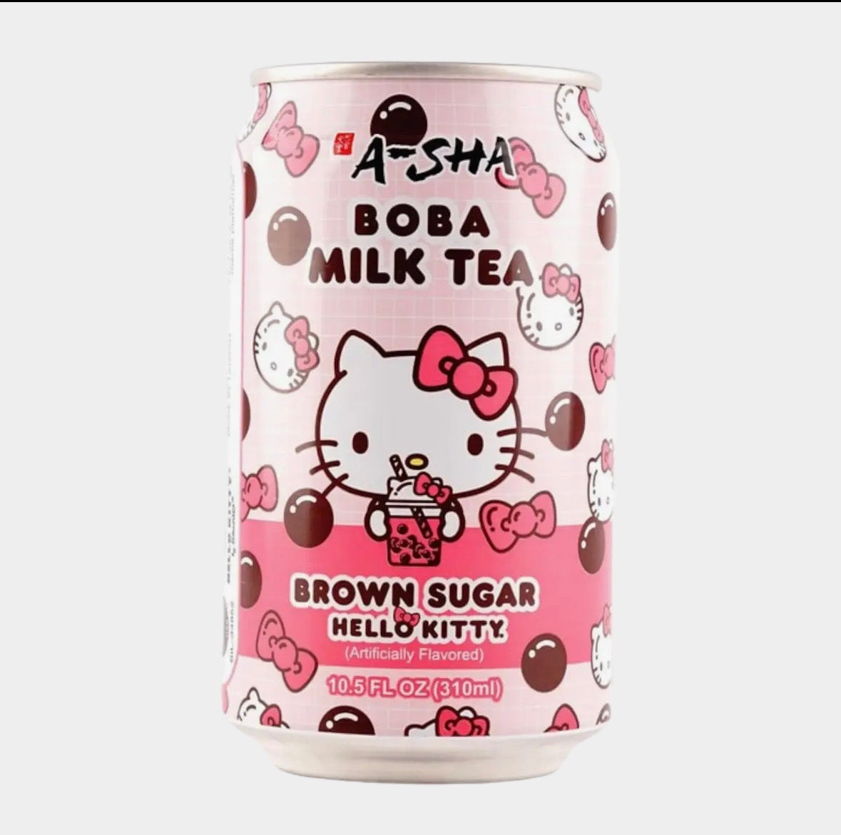A-Sha Hello Kitty Brown Sugar Boba Milk Tea Drink 310ml