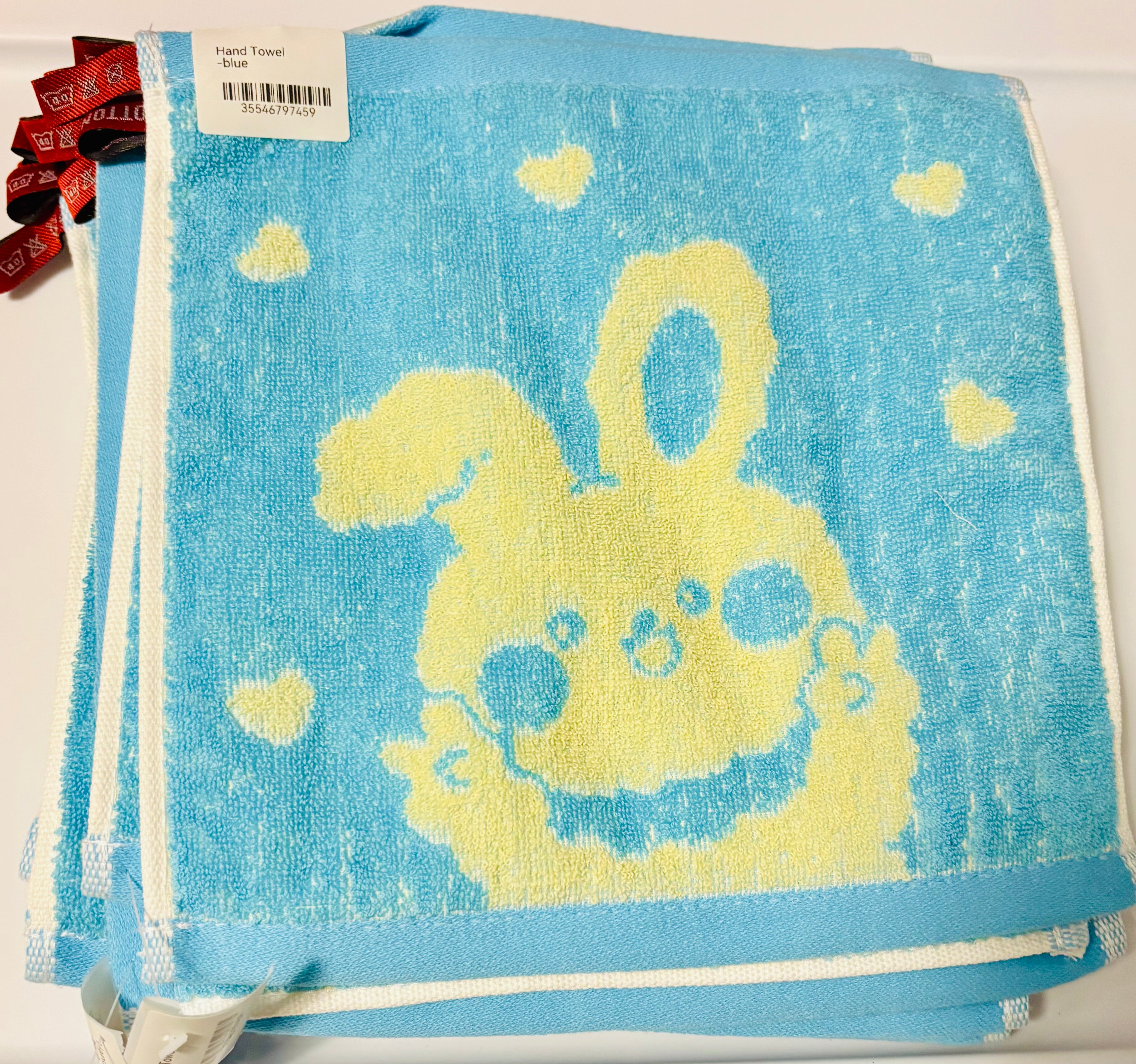 Cute Cartoon Face Hand Towel – Soft Absorbent Cotton Washcloth for Bathroom & Travel