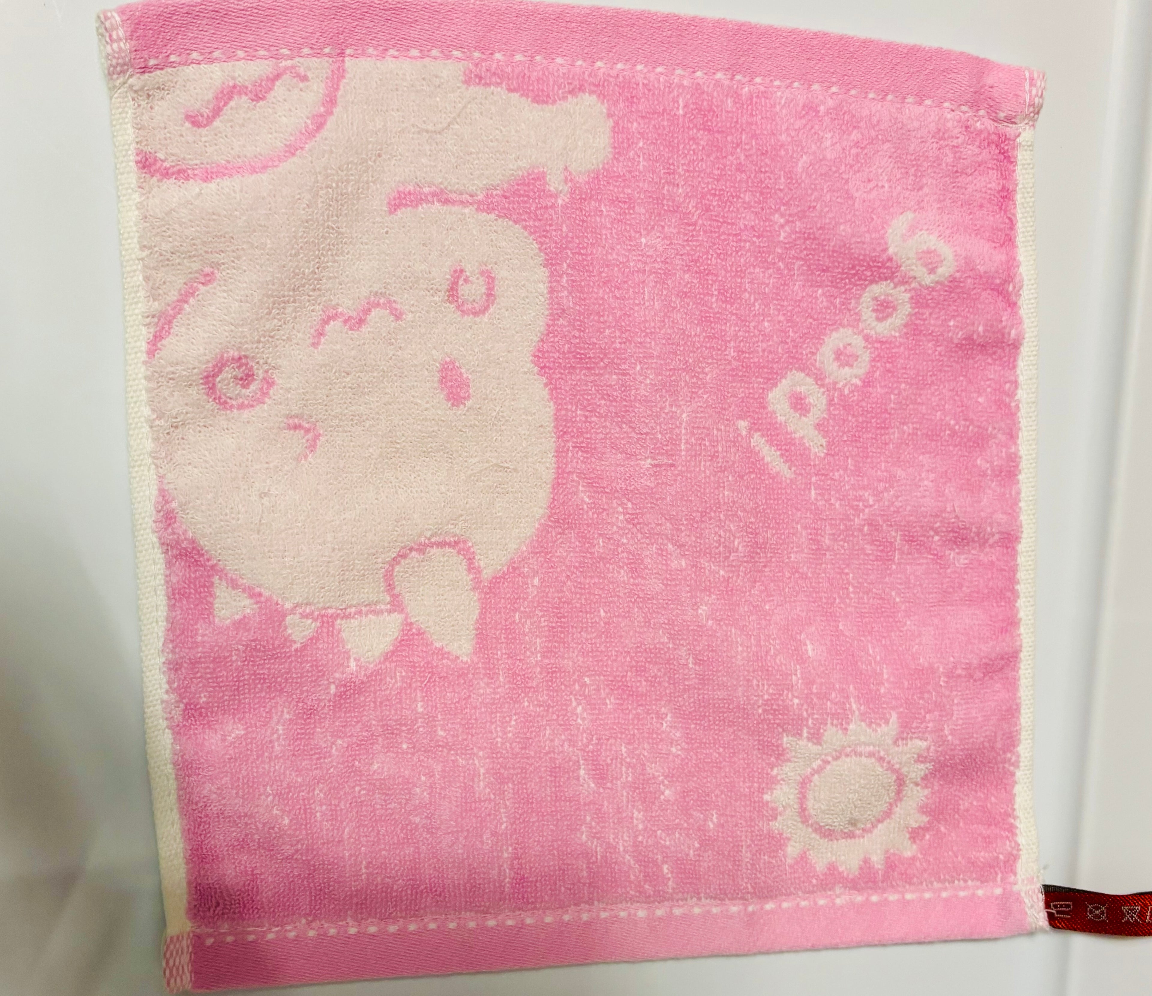 Cute Cartoon Face Hand Towel – Soft Absorbent Cotton Washcloth for Bathroom & Travel
