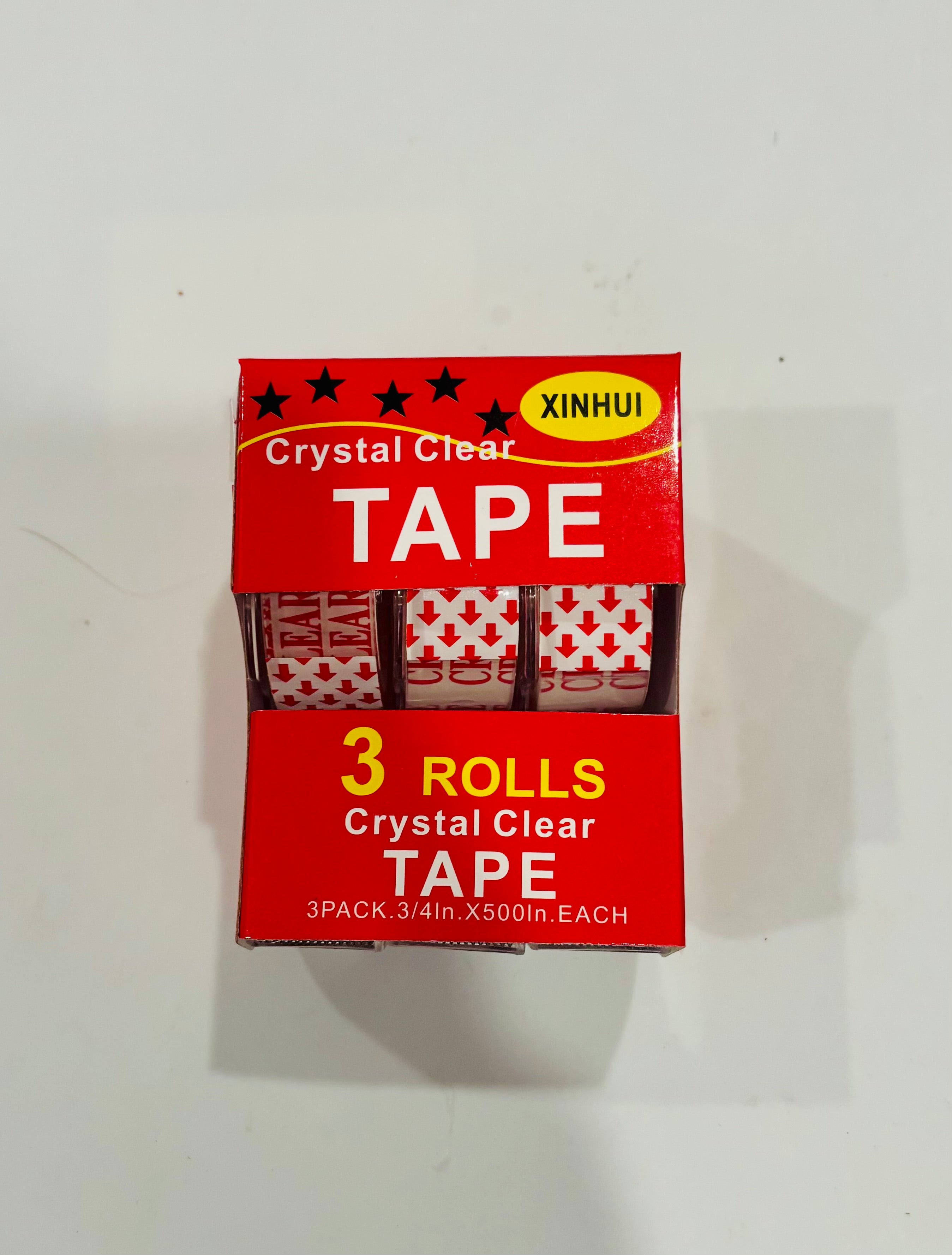 Clear Tape 3-Pack – Strong Adhesive Transparent Office & Home Tape