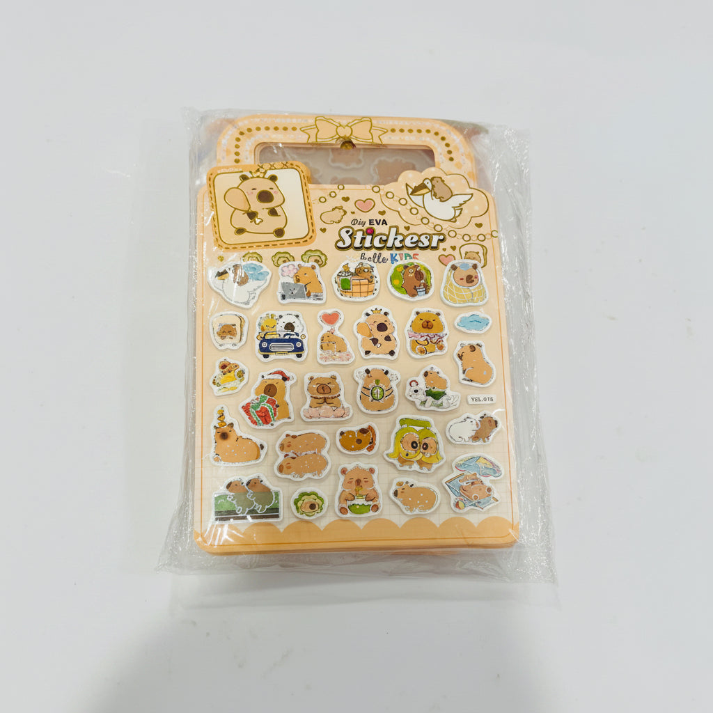Cute Animal EVA Puffy Sticker – Kids Decorative Stickers