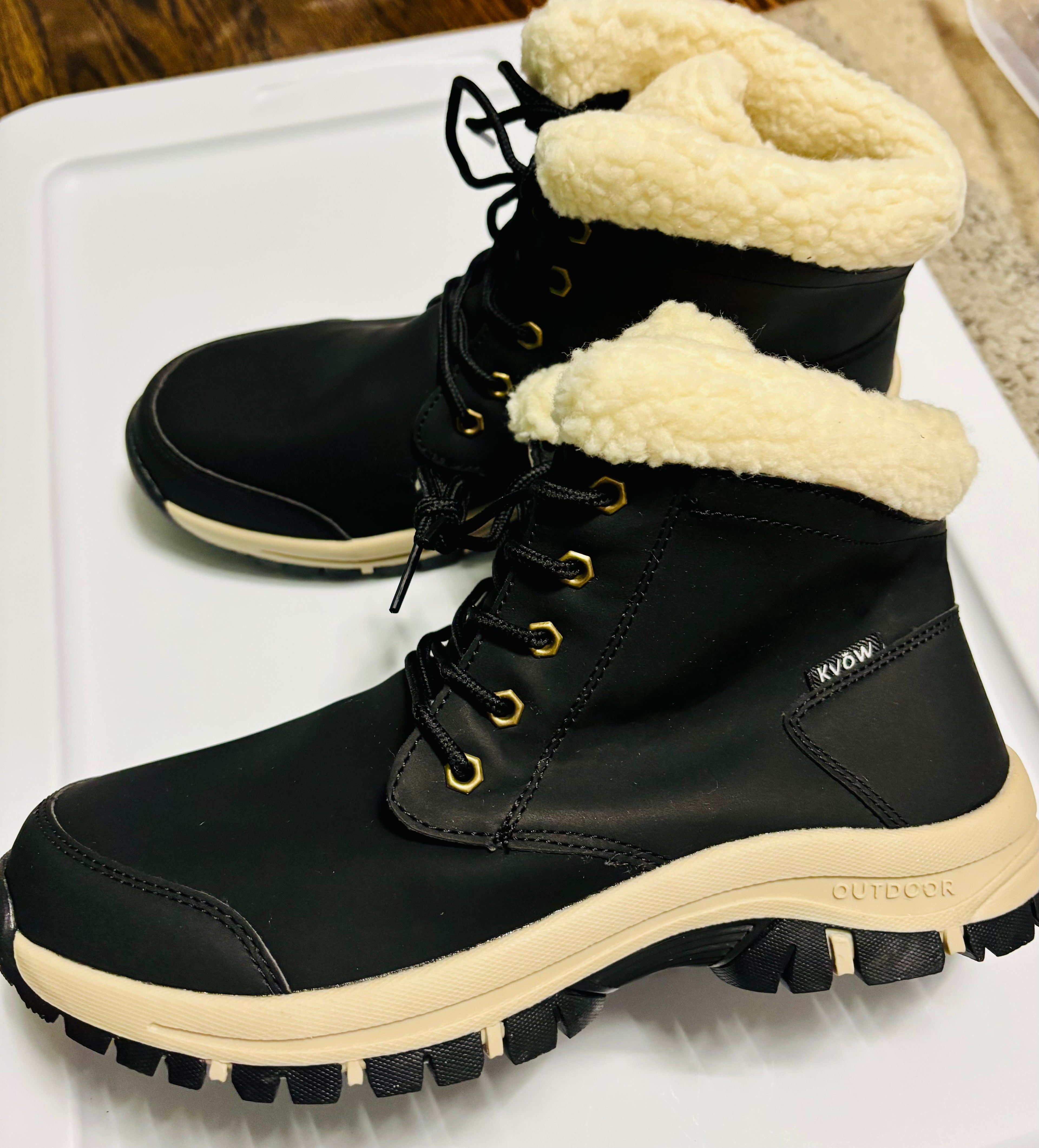 Fleece Lined Winter Snow Boots – Waterproof Non-Slip Outdoor Warm Boots for women