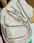 3 Pieces Floral Backpack Set Casual School Backpack with Lunch Bag & Pencil Case