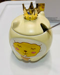 Cute Ceramic Mugwith Lid and Spoon – Cartoon Storage
