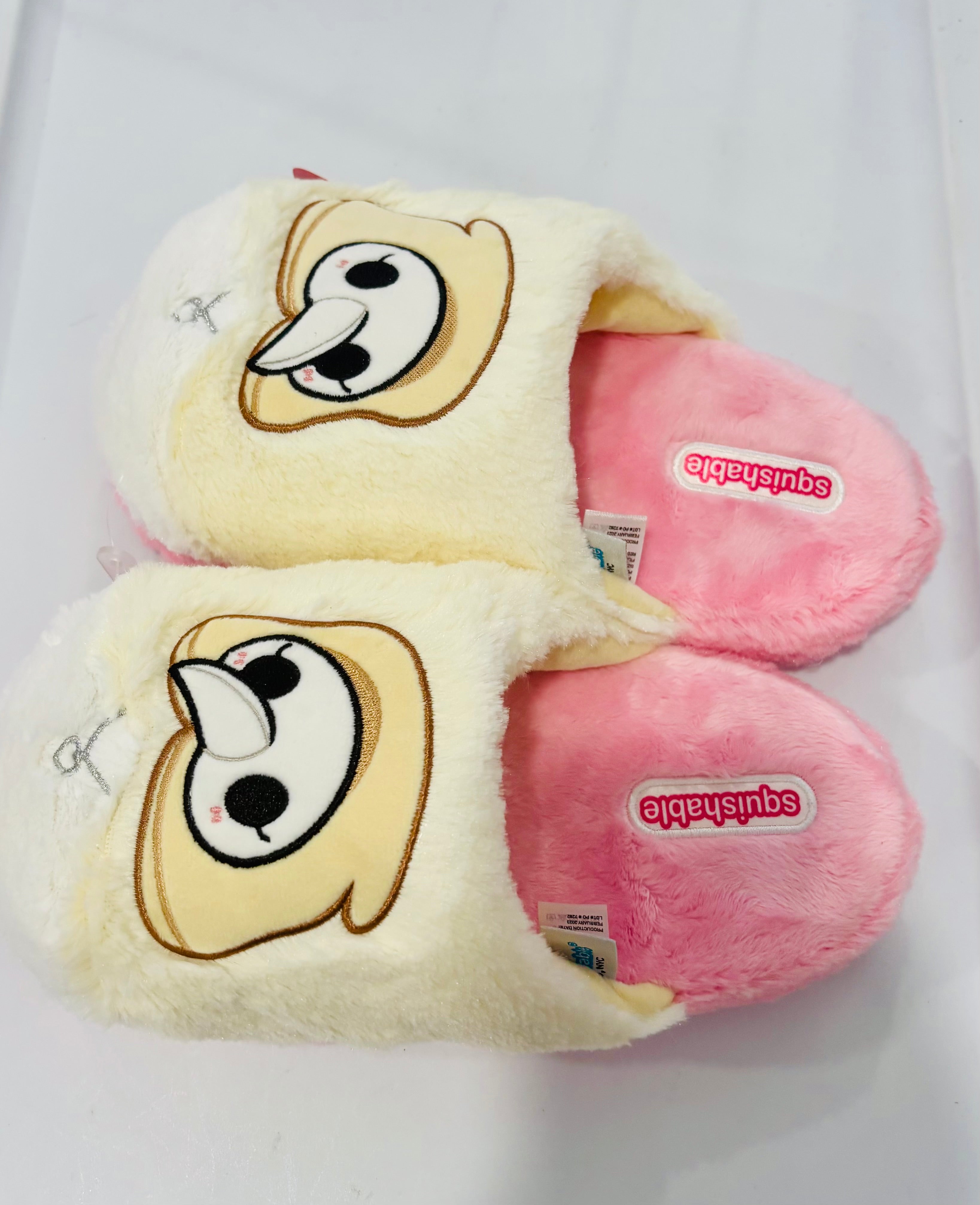 Cute Duck Plush Slippers – Soft Kawaii Animal Indoor House Shoes for Women