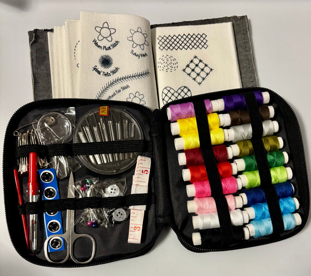 Complete Sewing Kit with Threads, Needles, Scissors & Accessories – Portable Travel Sewing Repair Set