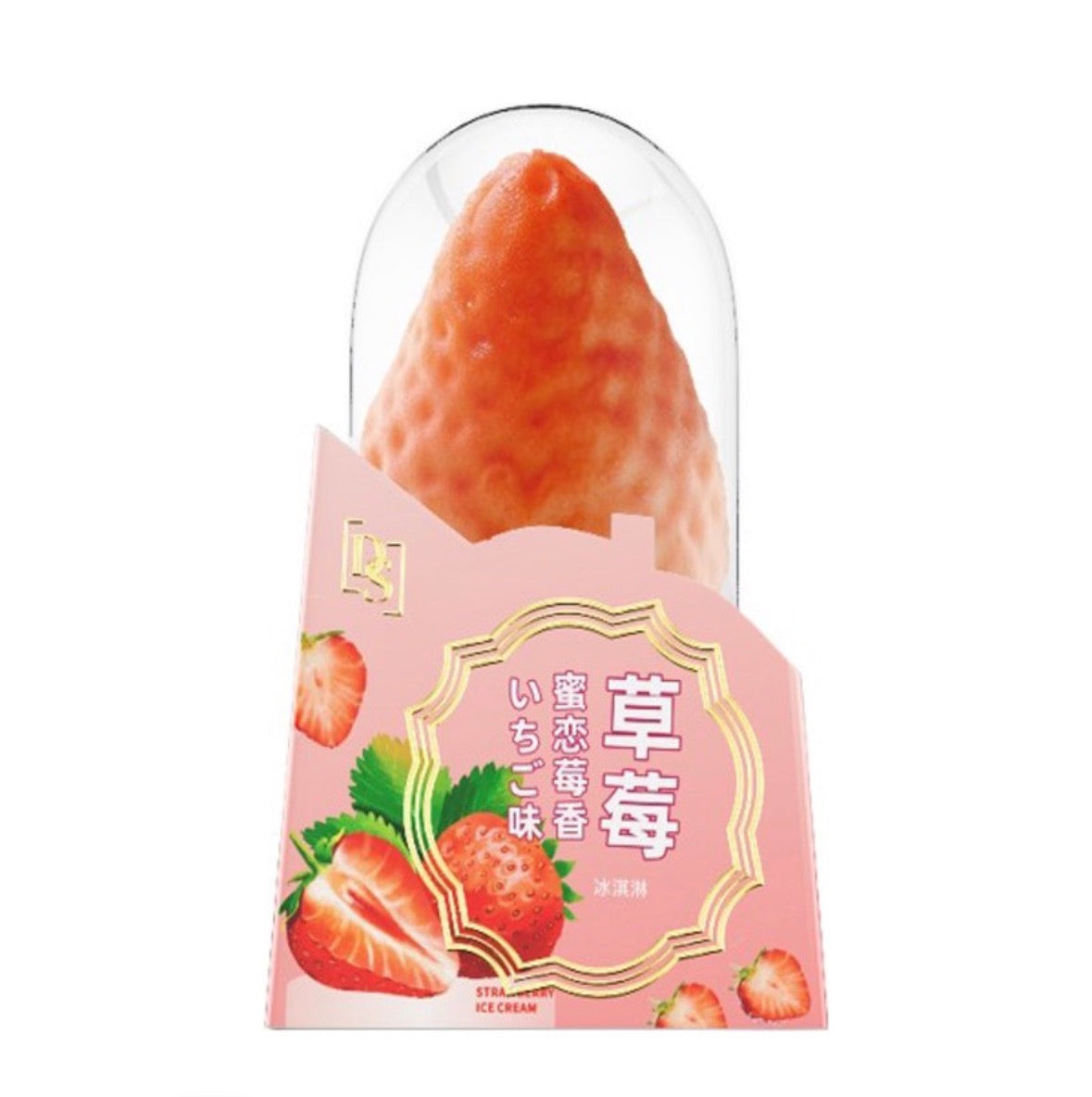 Strawberry Flavor Fruit Ice Cream Bar Asian Frozen Dessert