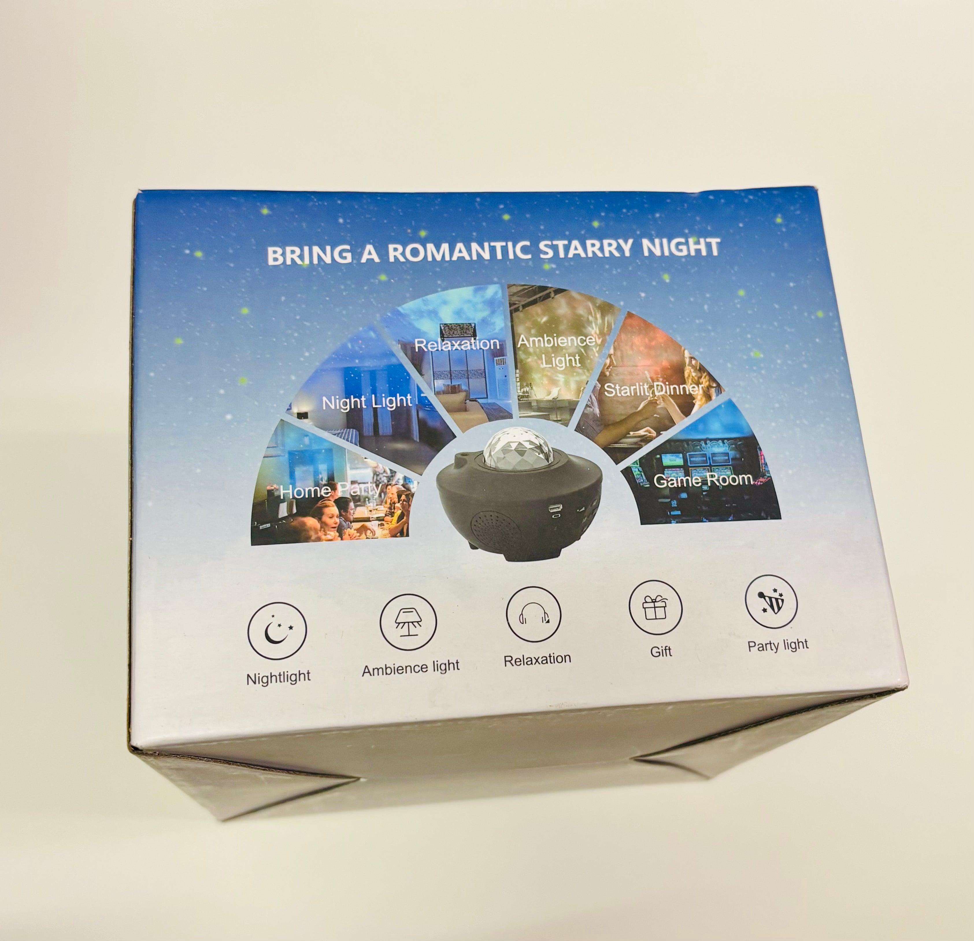 Starry Night Projector Lamp – LED Galaxy Light for Bedroom & Party
