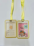 Cute Cartoon ID Card Holder with Lanyard – Student Badge Holder, School Card Case