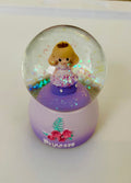 Cute Princess Glitter Snow Globe Decorative Water Globe with light Aesthetic Gift Room Decor
