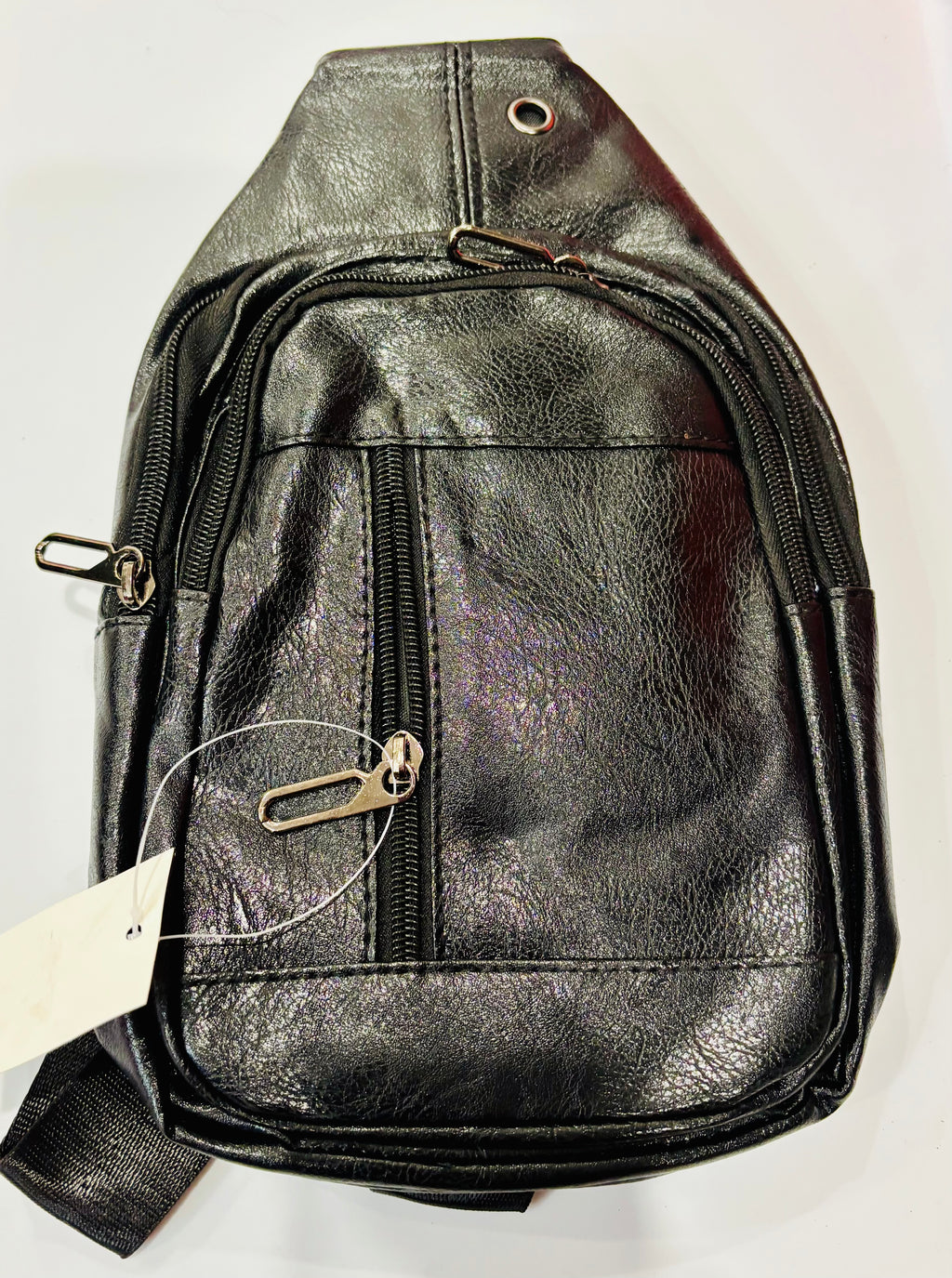 PU Leather Sling Bag – Mini Crossbody Chest Backpack