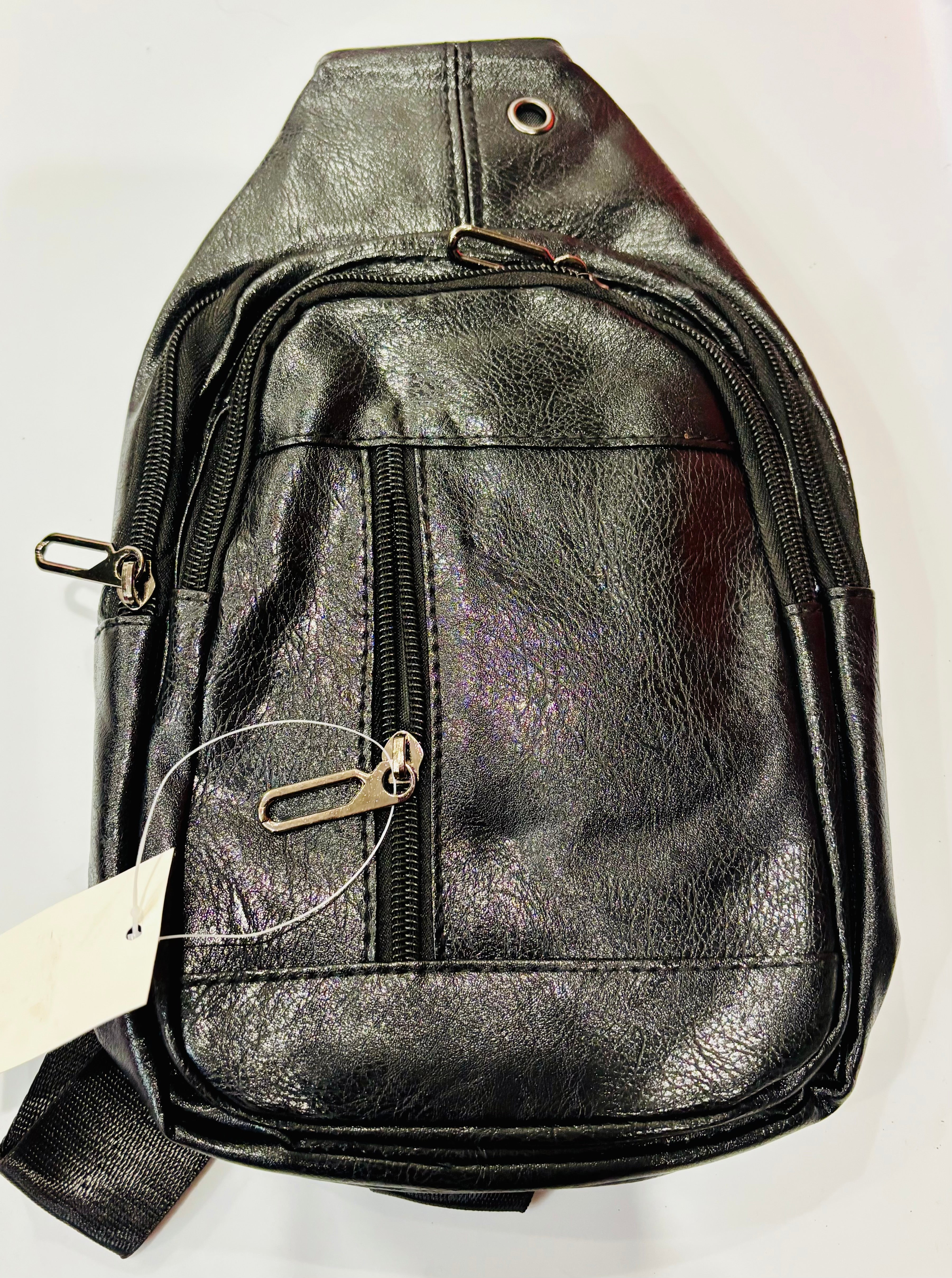 PU Leather Sling Bag – Mini Crossbody Chest Backpack