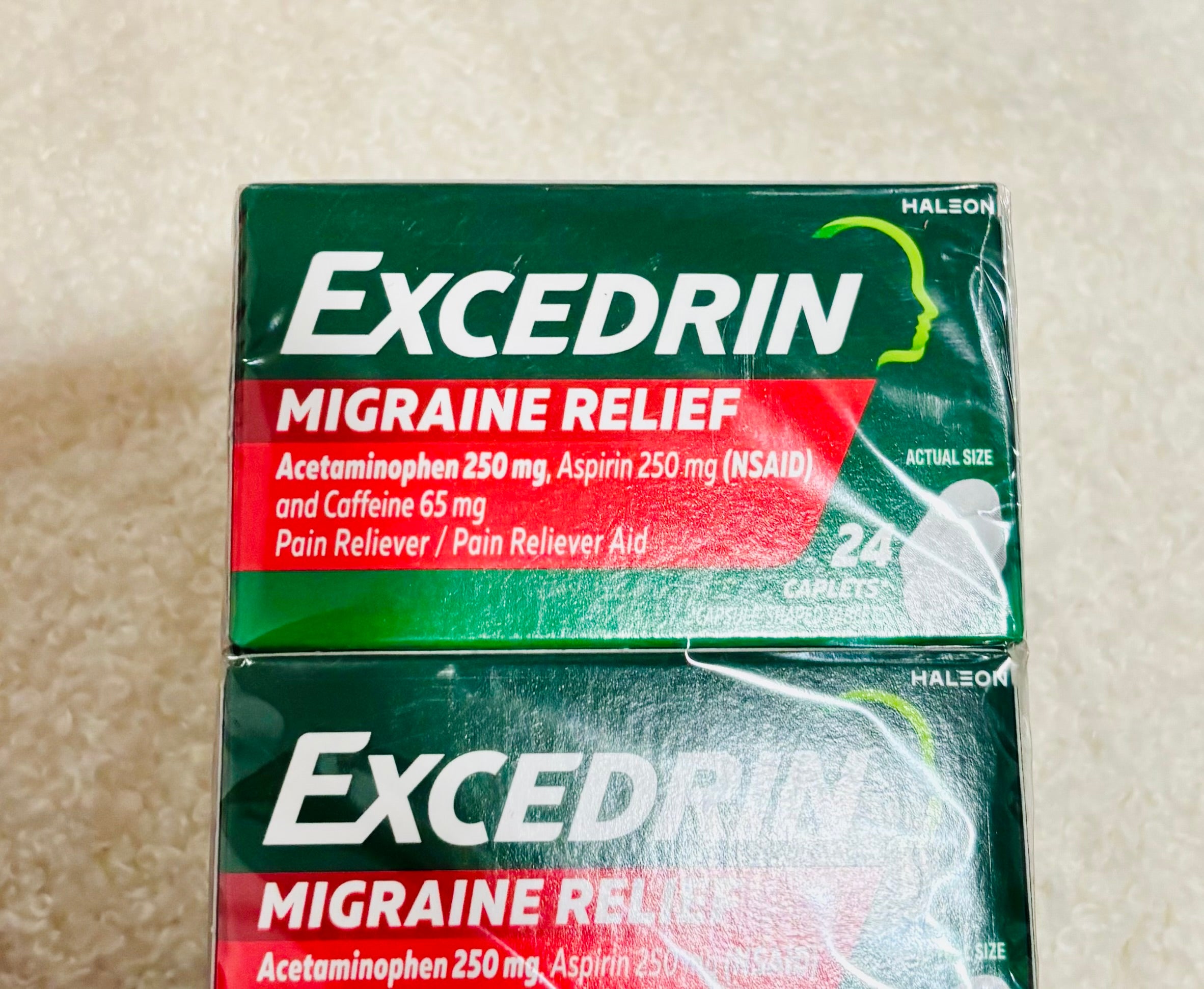 Excedrin Migraine Relief Caplets – Fast Relief for Migraine & Severe Headaches (Acetaminophen + Aspirin + Caffeine)