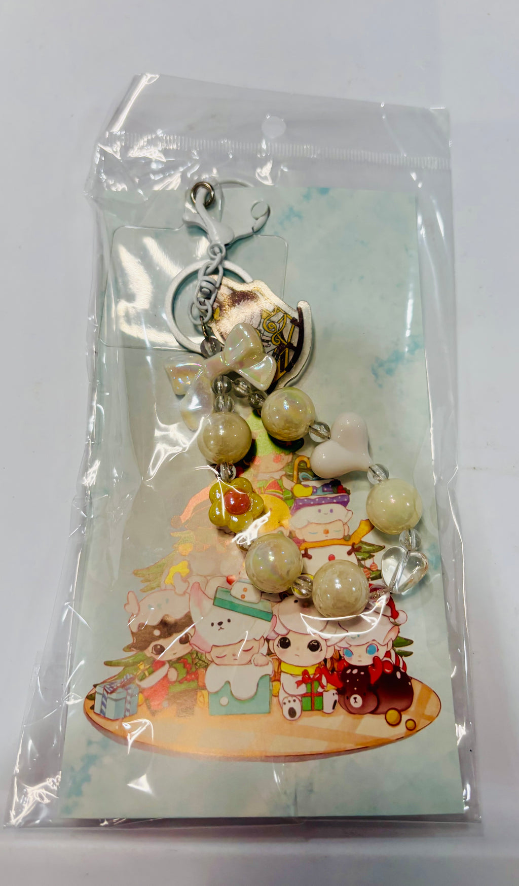 Cute Kawaii Beaded Keychain Phone Charm Bracelet Keychain Gift