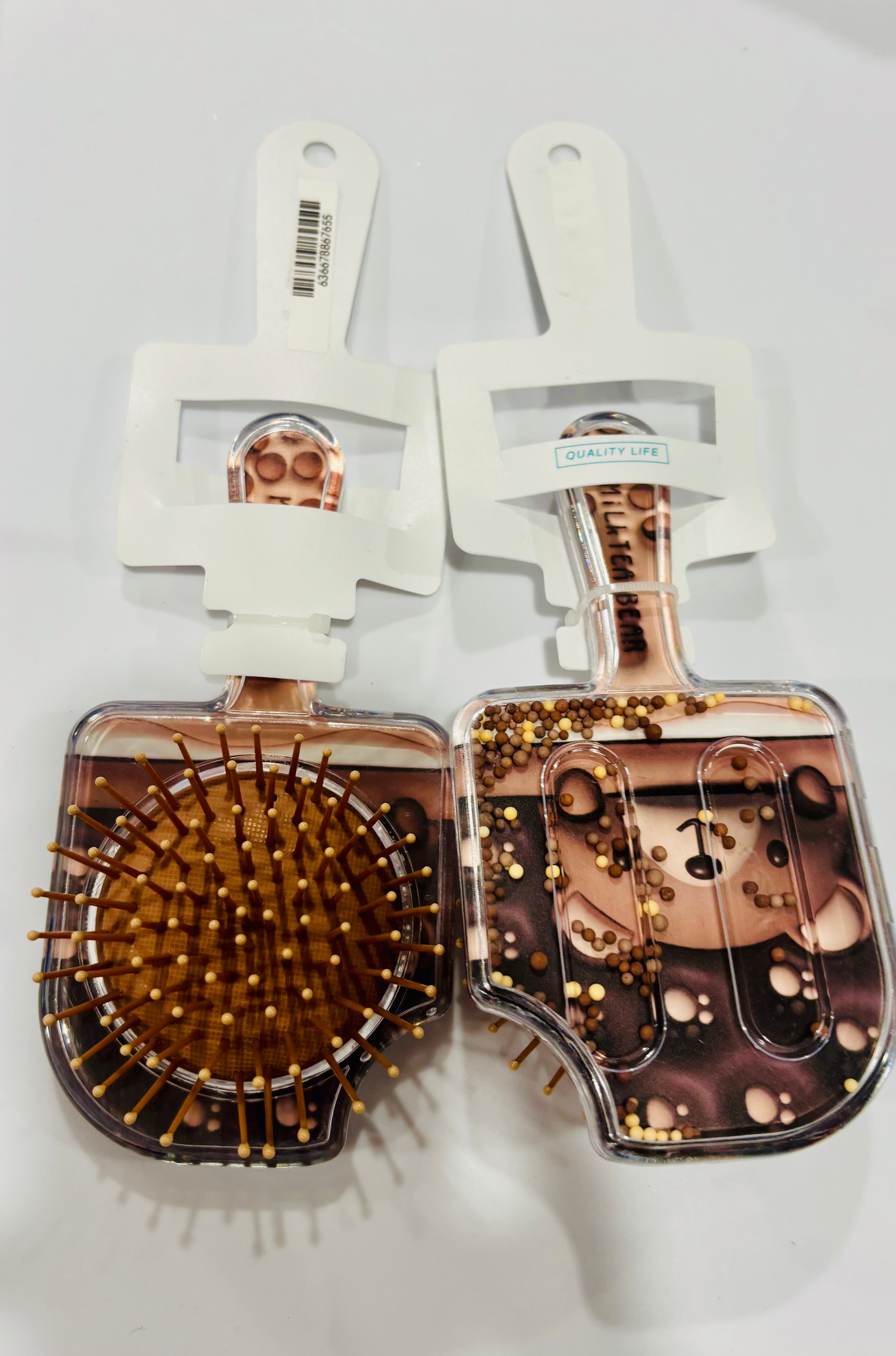Kawaii Glitter Paddle Hair Brush – Cute Detangling Hairbrush