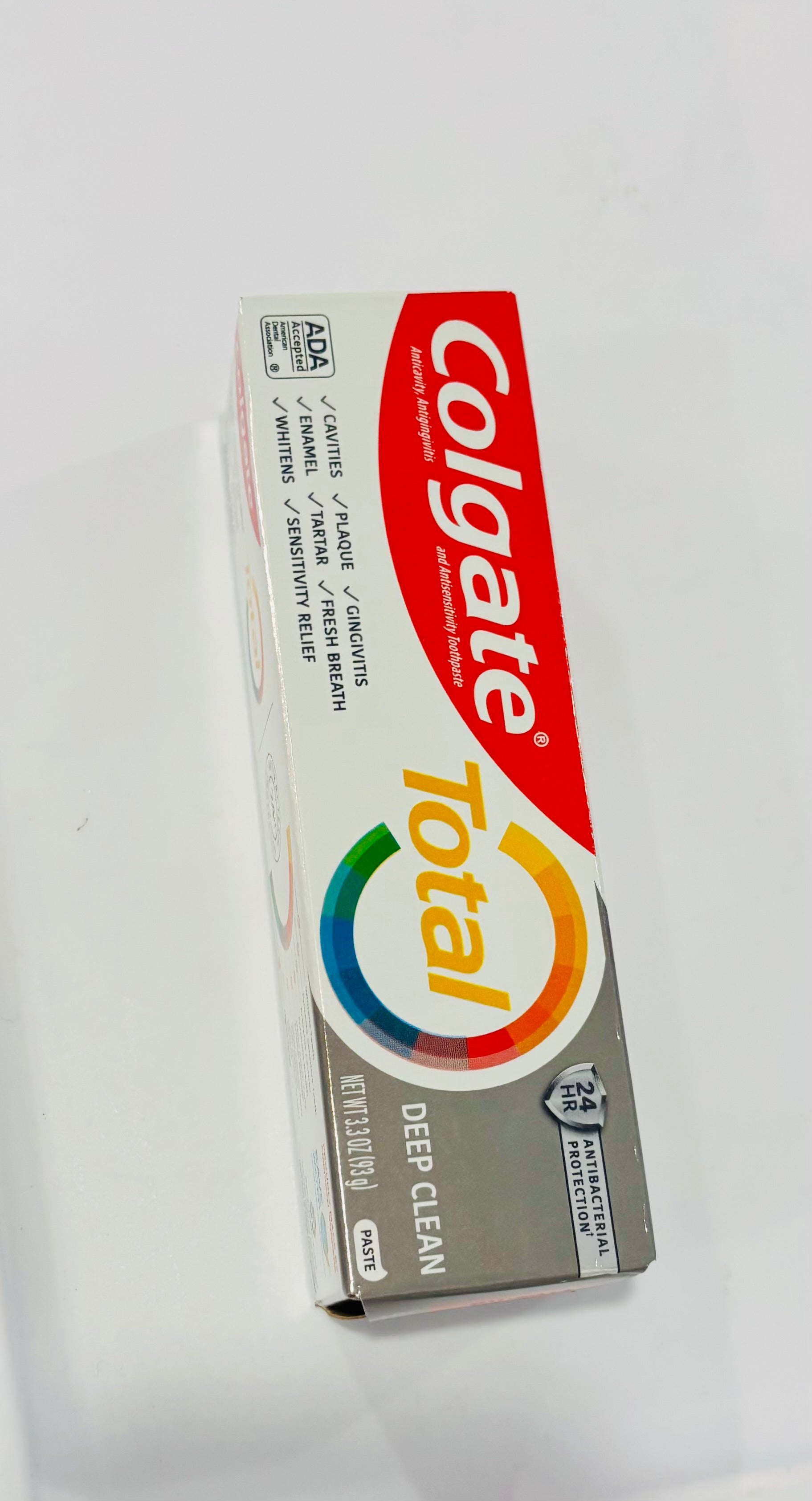 Colgate Total Deep Clean Toothpaste – 24HR Antibacterial Protection – 3.3 oz