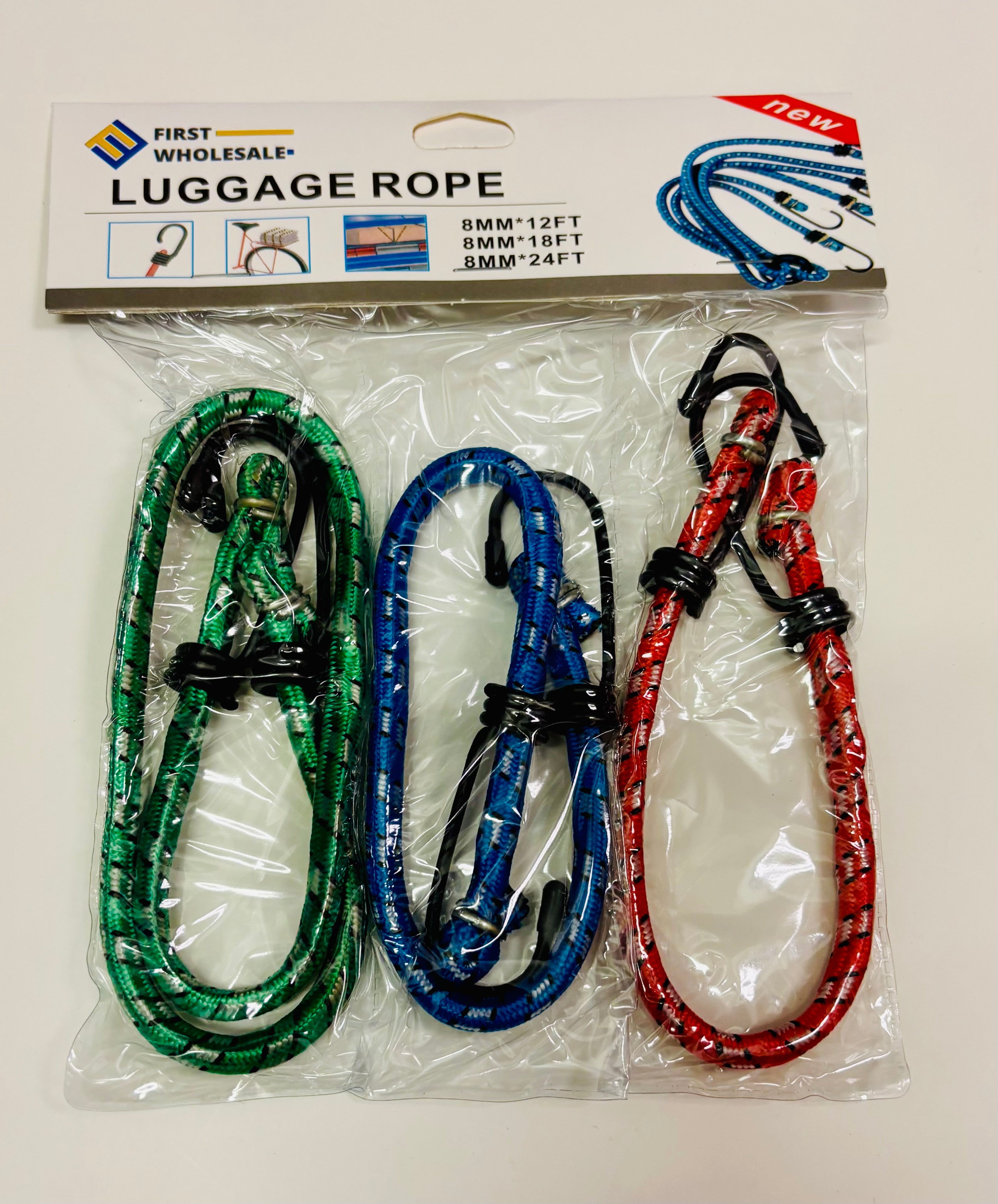Bungee Cords Set – Heavy Duty Luggage Tie Down Rope (3 pcs)