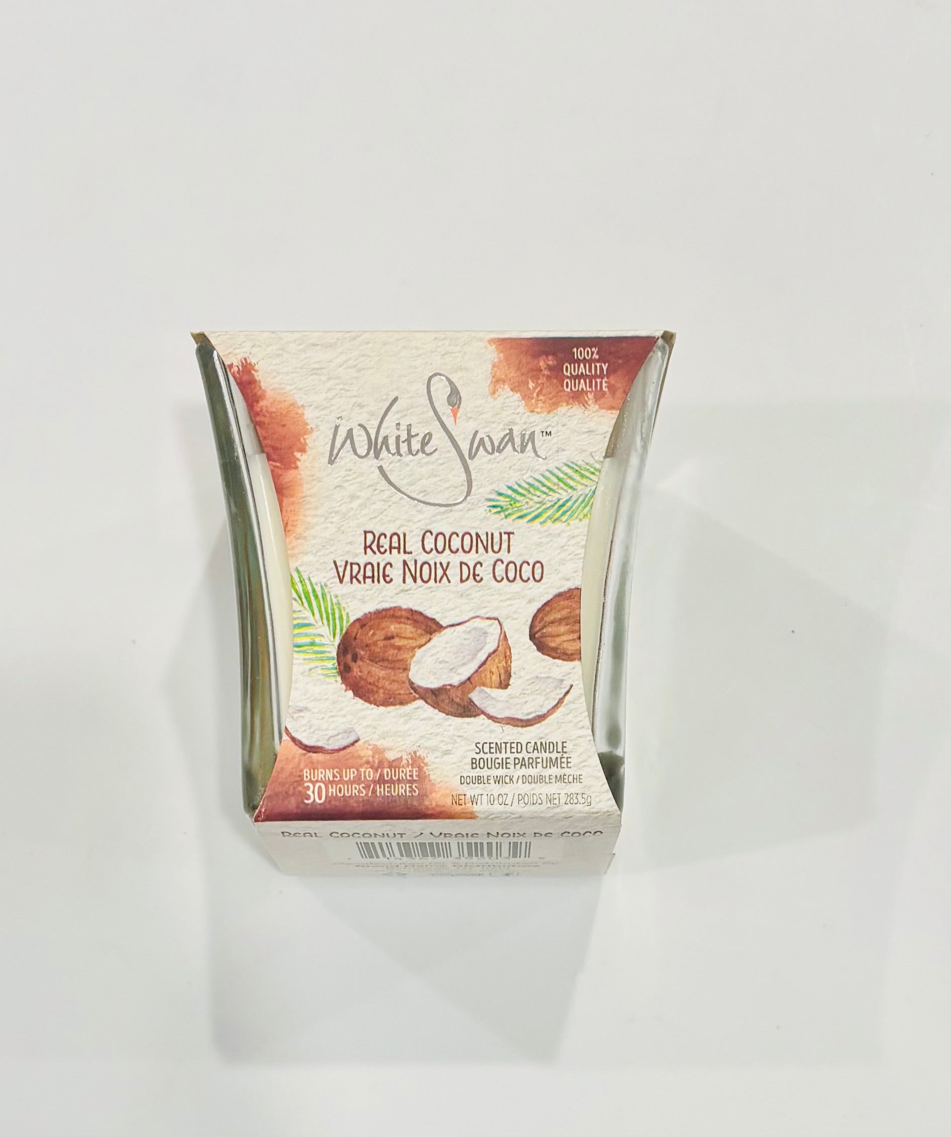 White Swan Scented Candle – Double Wick 10oz Long Burn Candle