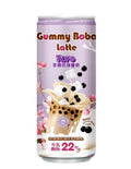 Boba latte taro drink