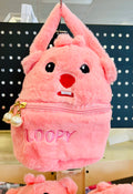 Cute Plush Bear Mini Bag – Soft Fluffy Kawaii Handbag with Zipper