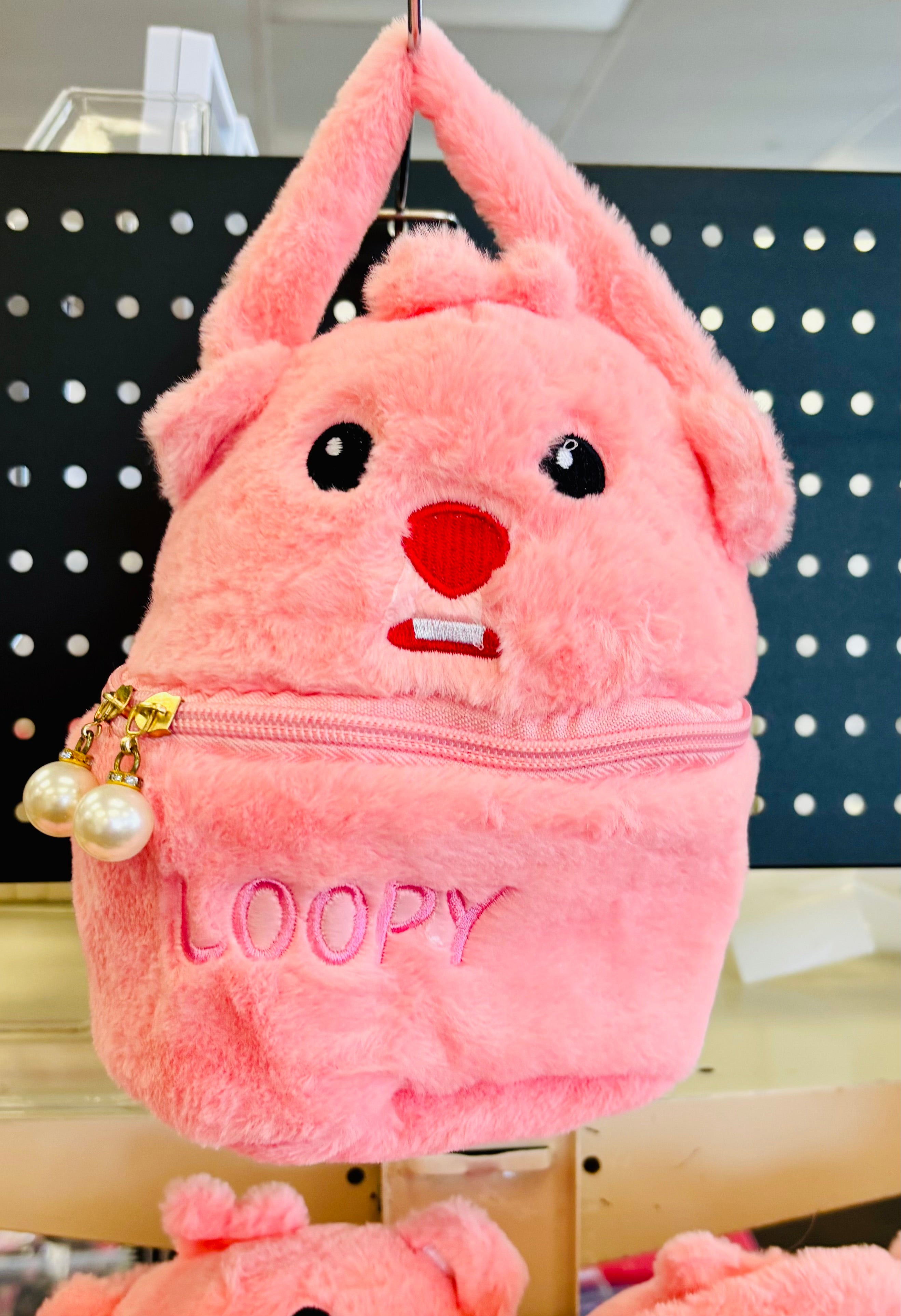 Cute Plush Bear Mini Bag – Soft Fluffy Kawaii Handbag with Zipper