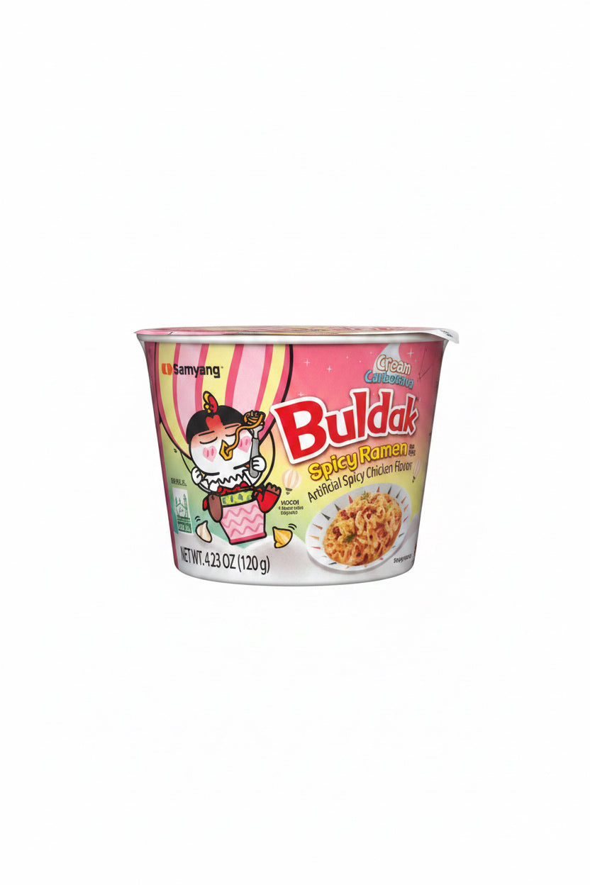 Samyang Buldak Cream Carbonara Spicy Ramen Bowl 4.23 oz (120g)