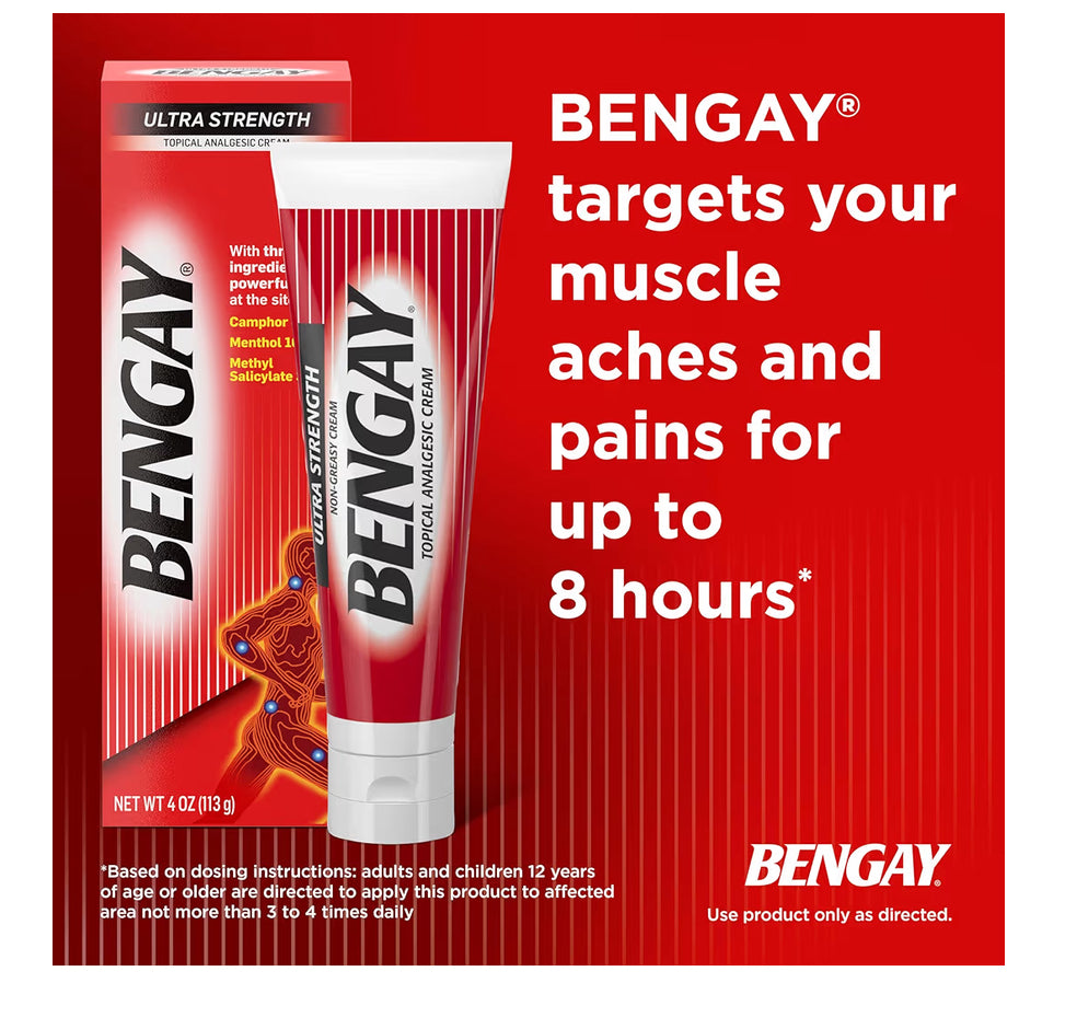 Bengay Ultra Strength Topical Pain Relief Cream