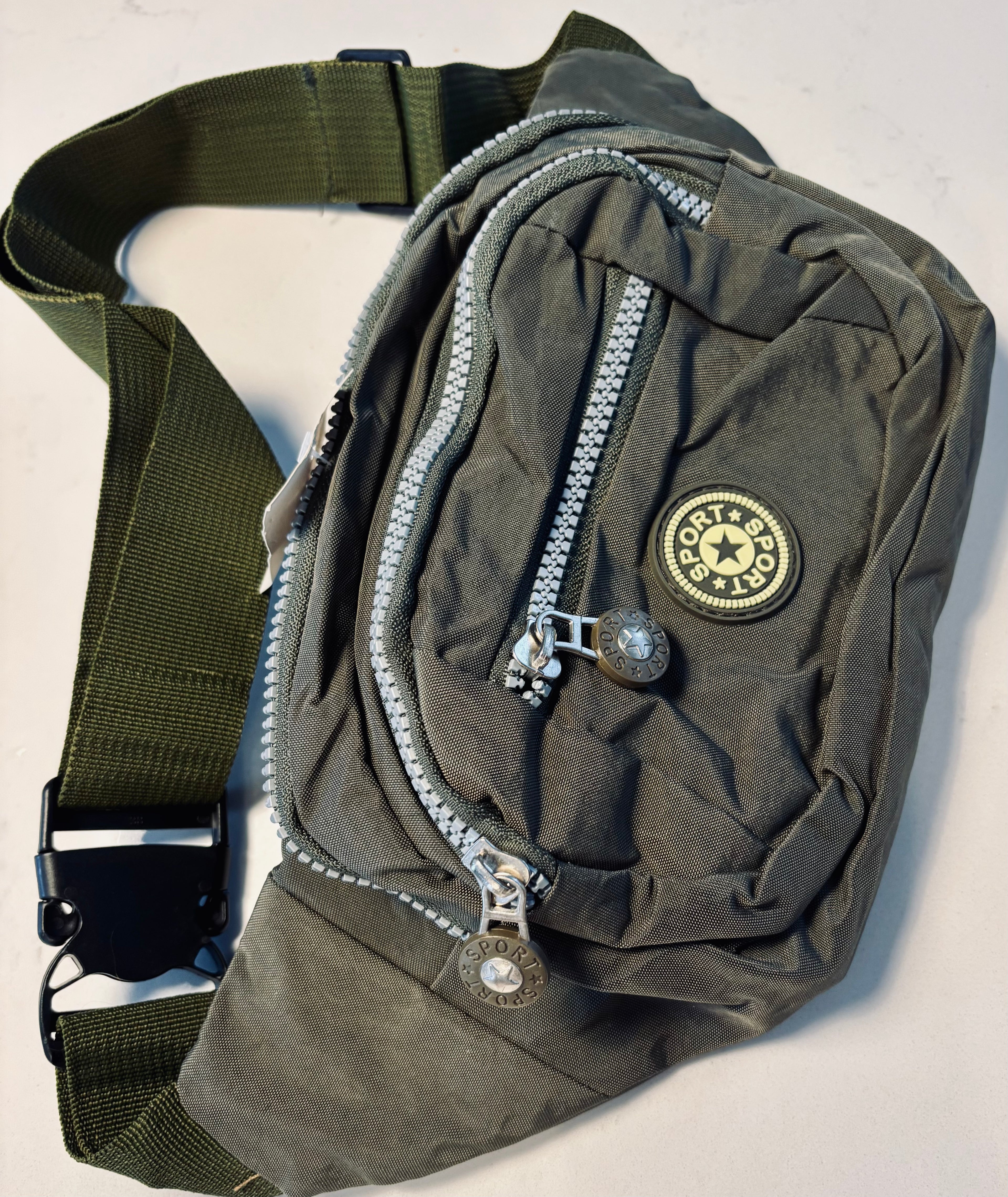 Sport Crossbody Waist Bag – Multi-Pocket Lightweight Sling Bag
