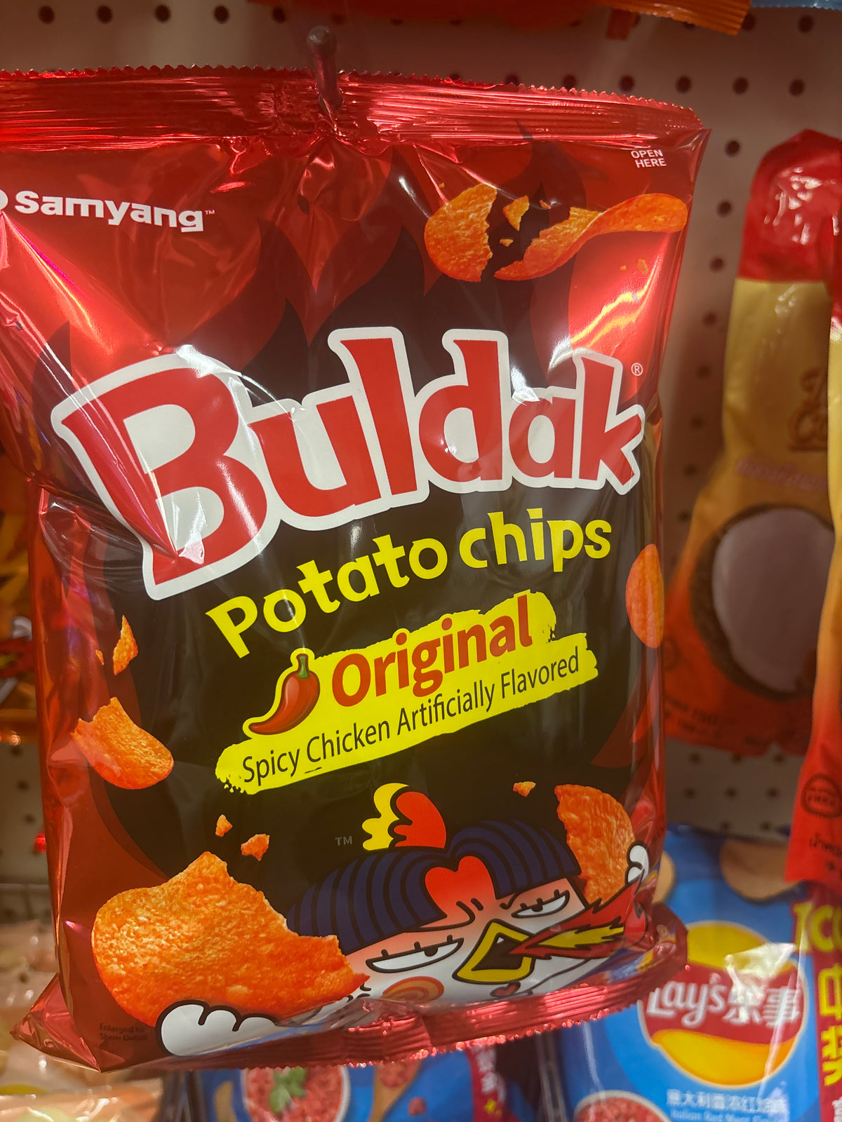 Samyang Buldak Original Potato Chips – Korean Spicy Chicken Chips 120g