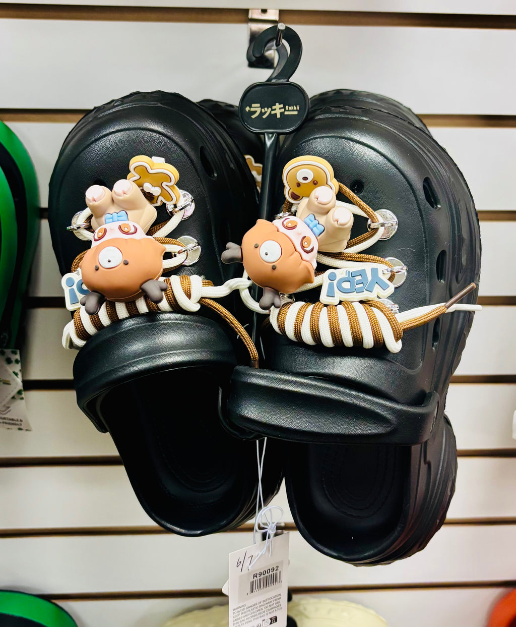 Clawmii Bear Charm Clog Slippers – Cute Cartoon Crocs Style Sandals with Rope & Charms (Unisex)