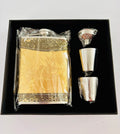 Stainless Steel Flask Gift Set – Hip Flask with Cups & Funnel