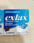 Ex-Lax Chocolated Laxative Tablets 15mg – Gentle Overnight Constipation Relief (12 Pieces)
