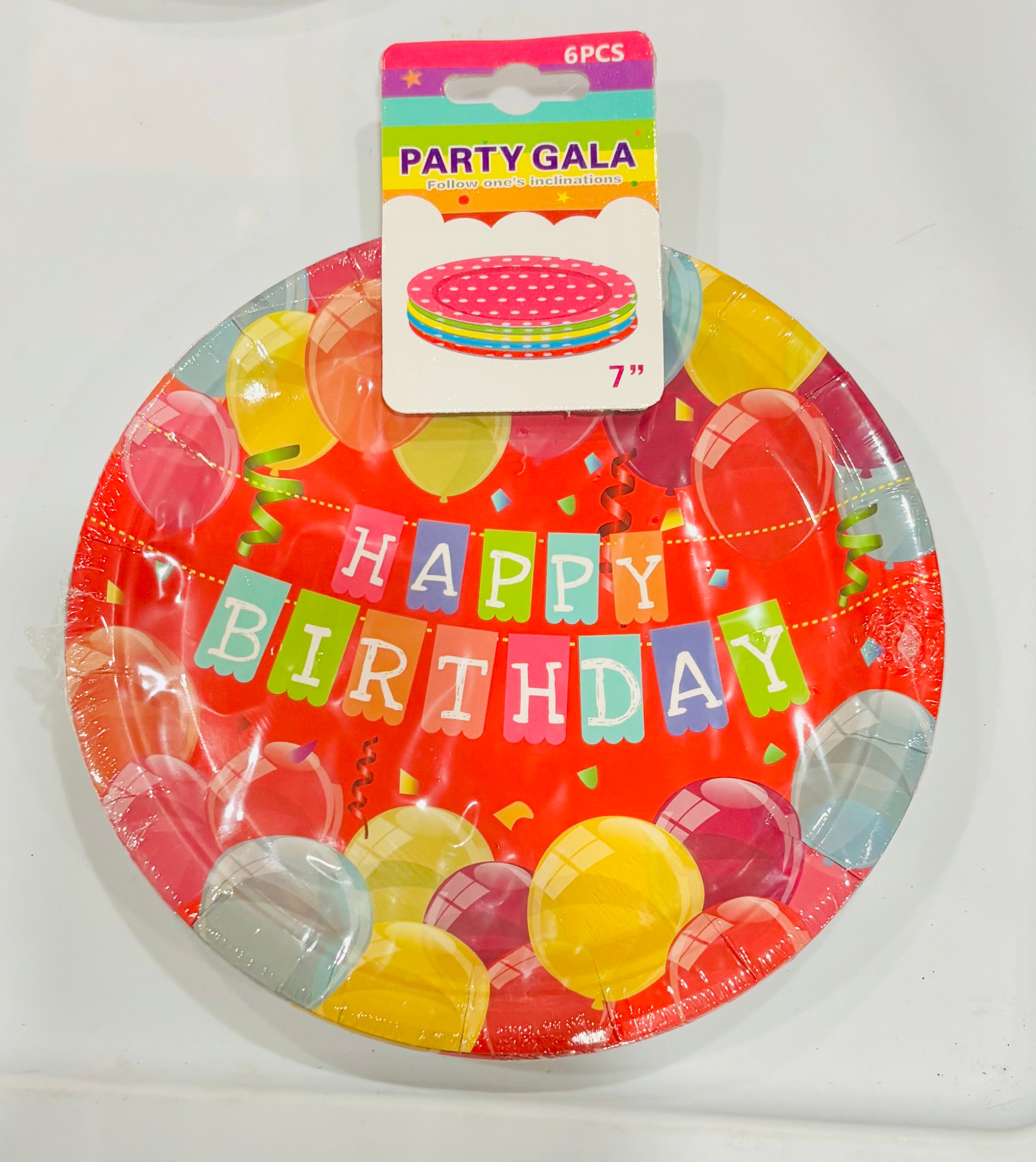 Party and Birthday Dessert Plates – 7” Disposable Party Plates (6 Pack)