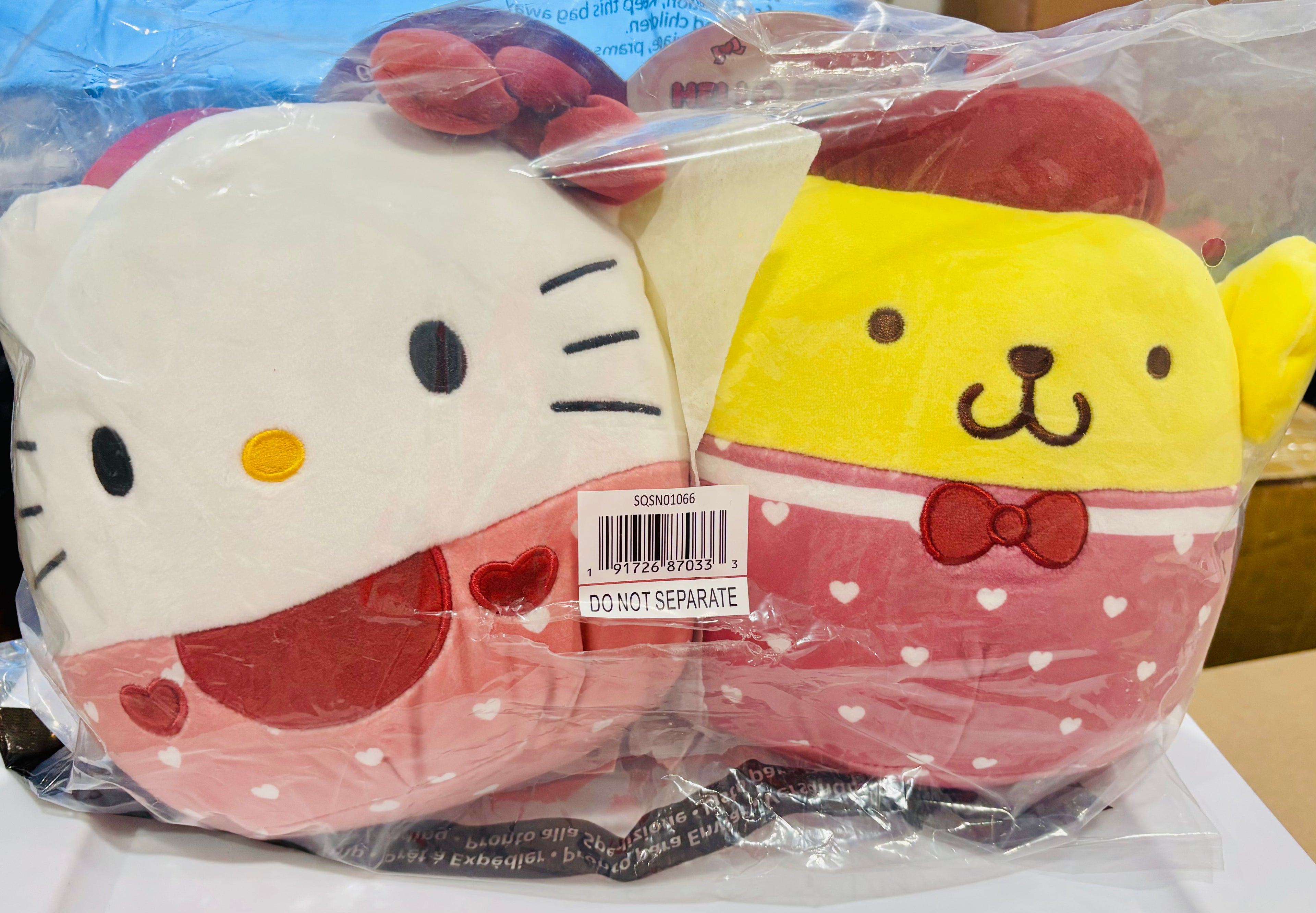 Squishmallows Hello Kitty Plush – Soft Kawaii Plush Toy two pieces set