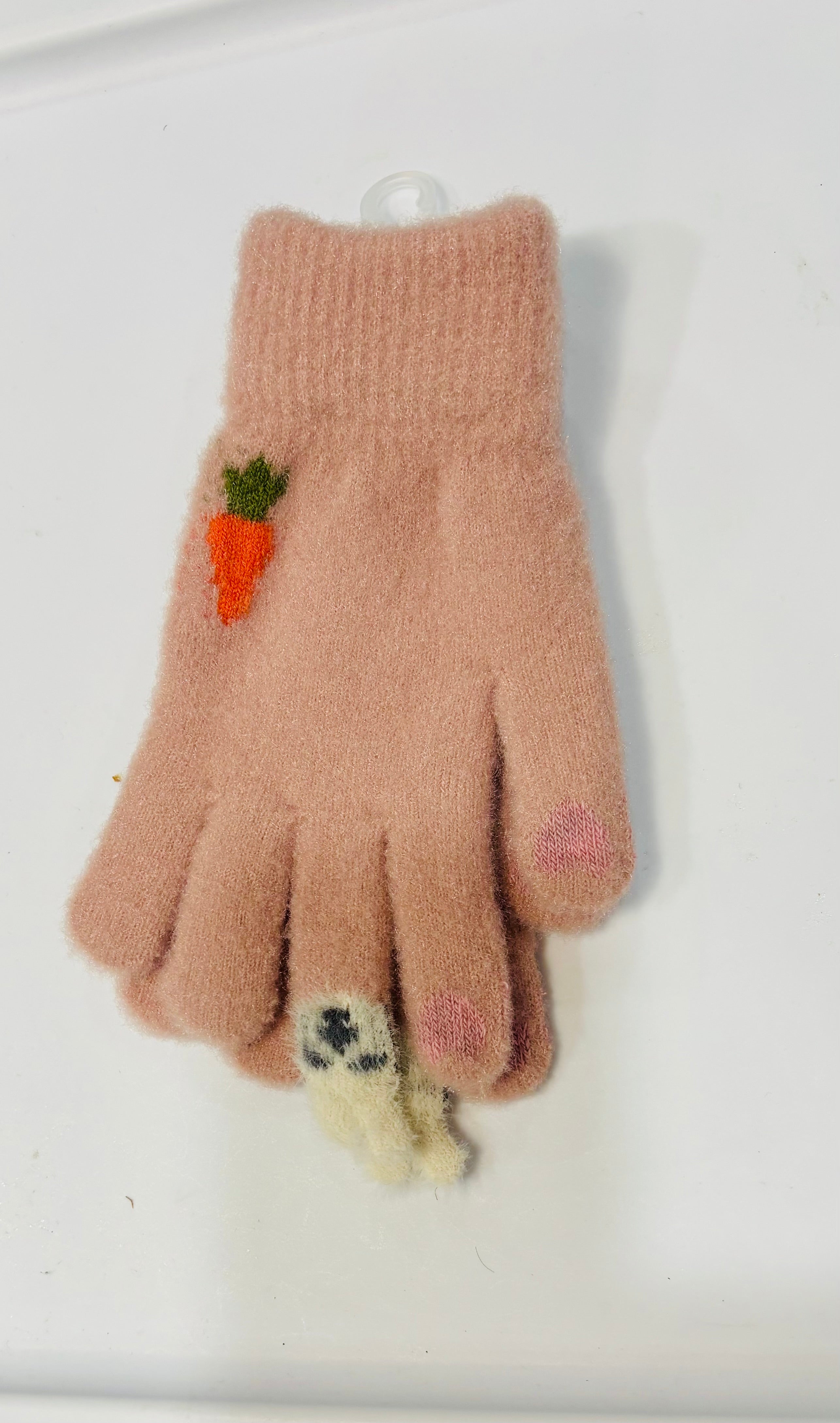 Cute Winter Gloves for Women – Warm Touchscreen Knit Gloves with Cartoon Design