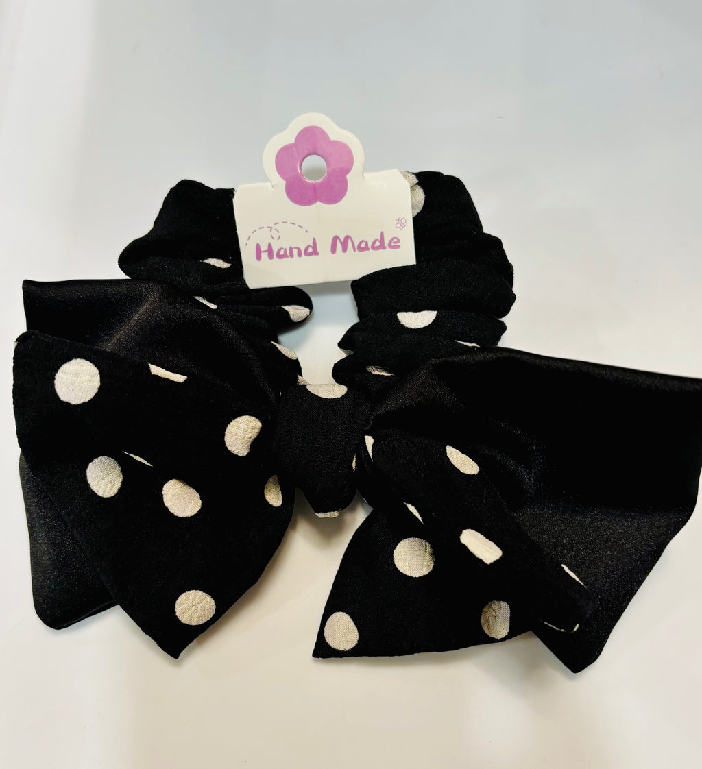 Cute Bow Hair Scrunchie – Soft Fabric Hair Tie for Women & Girls