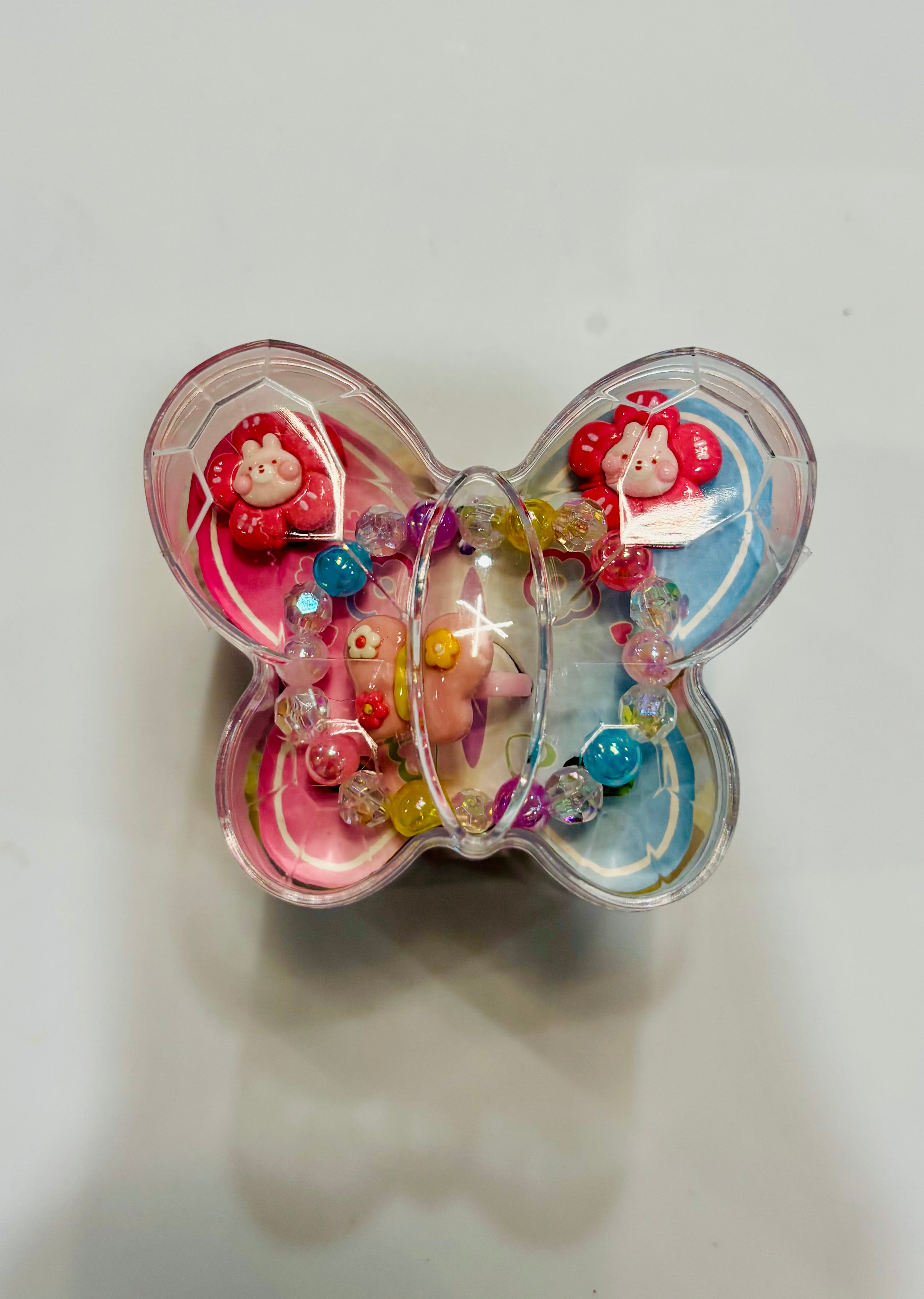 Cute Hair Tie Set in Butterfly Box – Colorful Elastic Hair Bands for Girls
