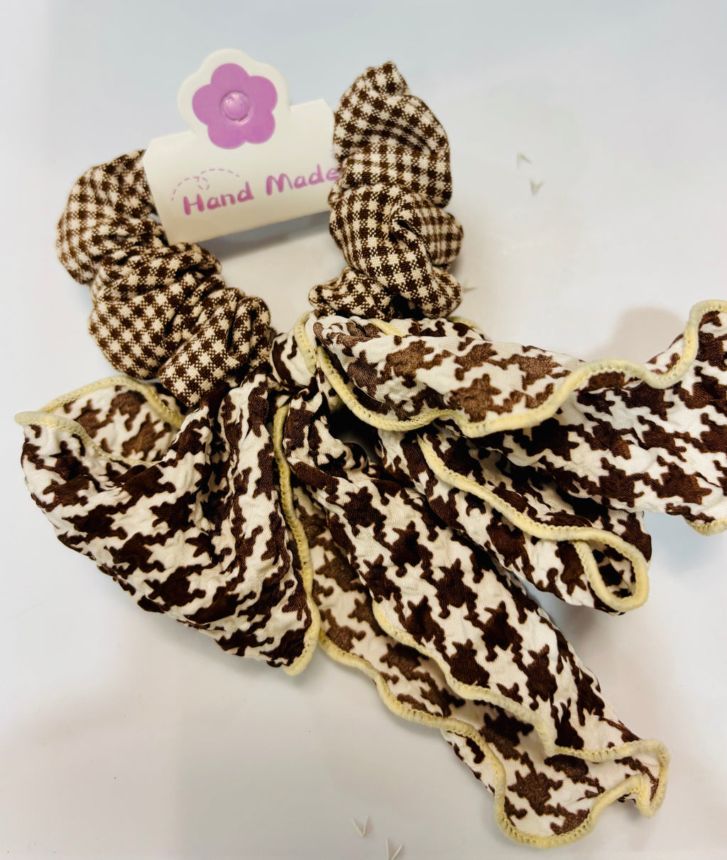 Cute Bow Hair Scrunchie – Soft Fabric Hair Tie for Women & Girls